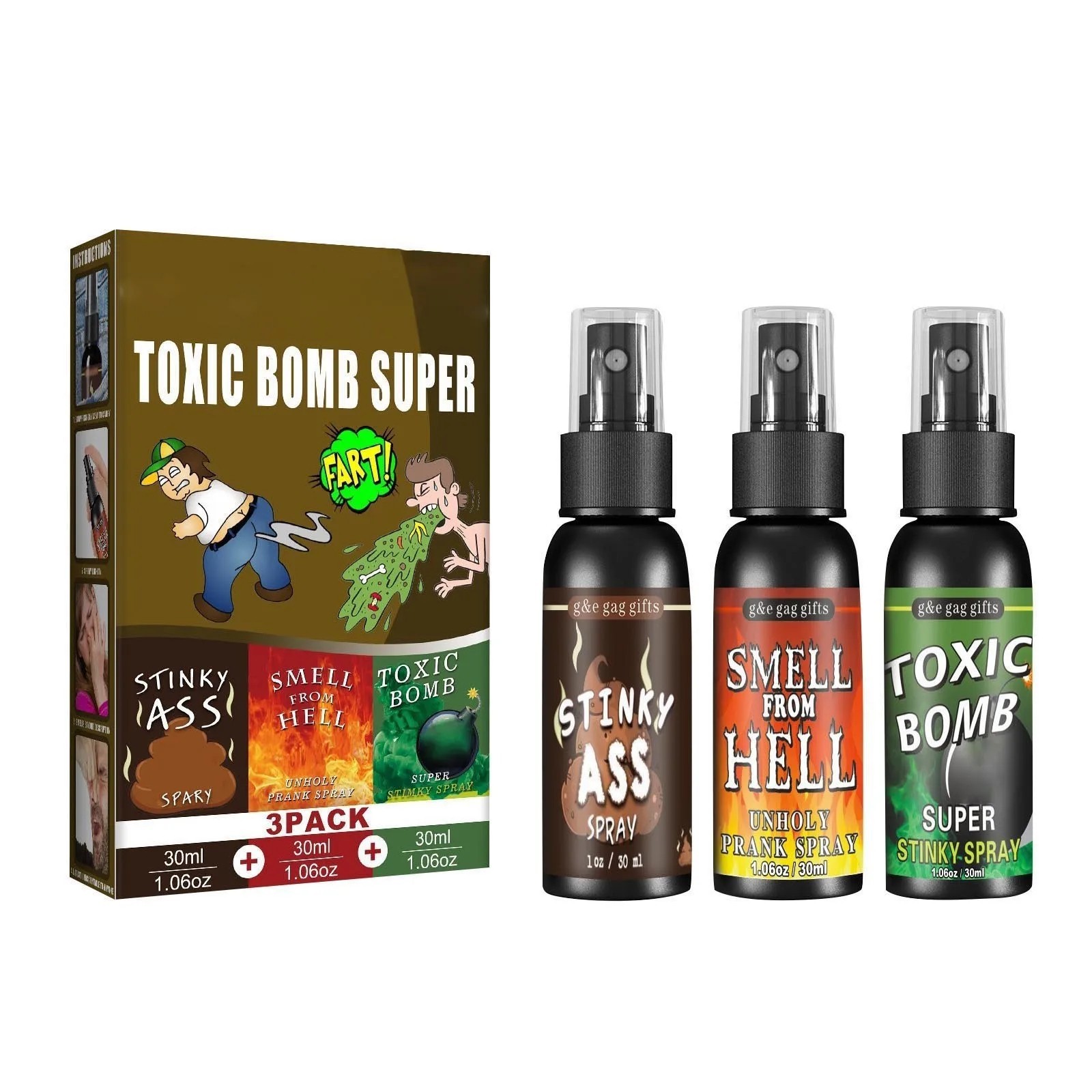 Liquid Fart Spray Stink Bomb Smelly Ass Toxic Bomb Crap Gag Prank Joke