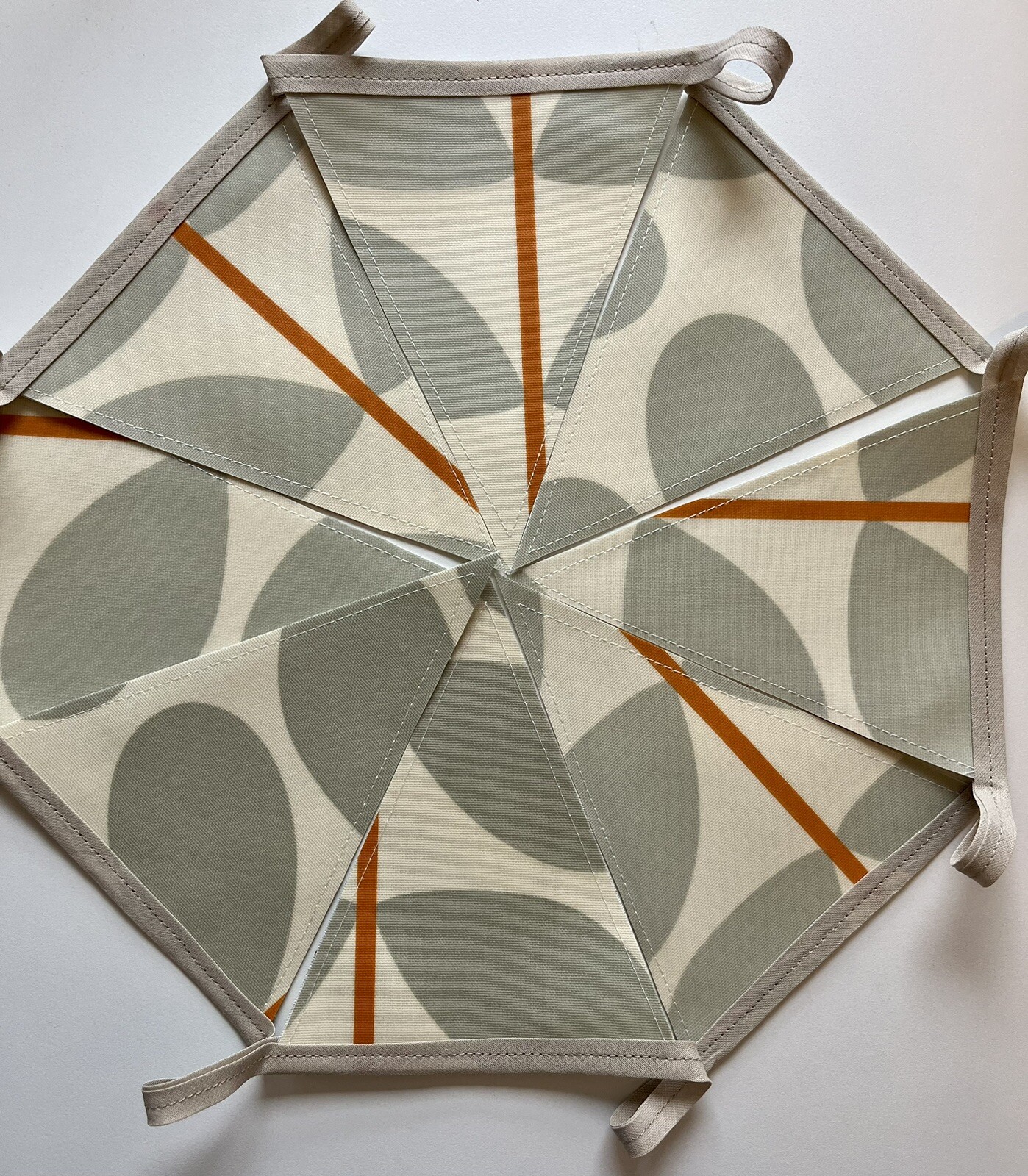 Handmade Oilcloth Bunting – Garden/Home Contemporary – 2 Meters Double Sided
