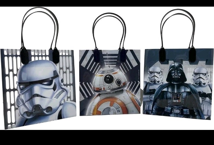 Disney Star Wars Licensed 12 Party Favor Reusable Goodie Medium Gift Bags 6″