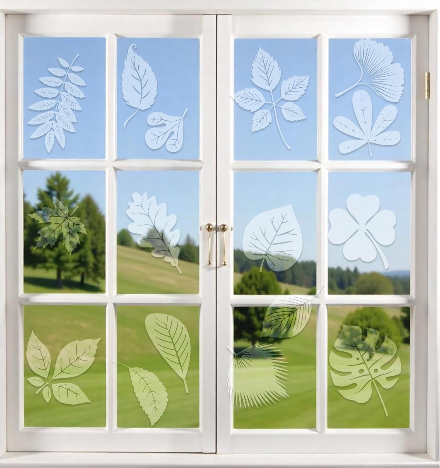 Window Clings for Birds, 26 Pcs Decals to Prevent Bird Strikes Clear