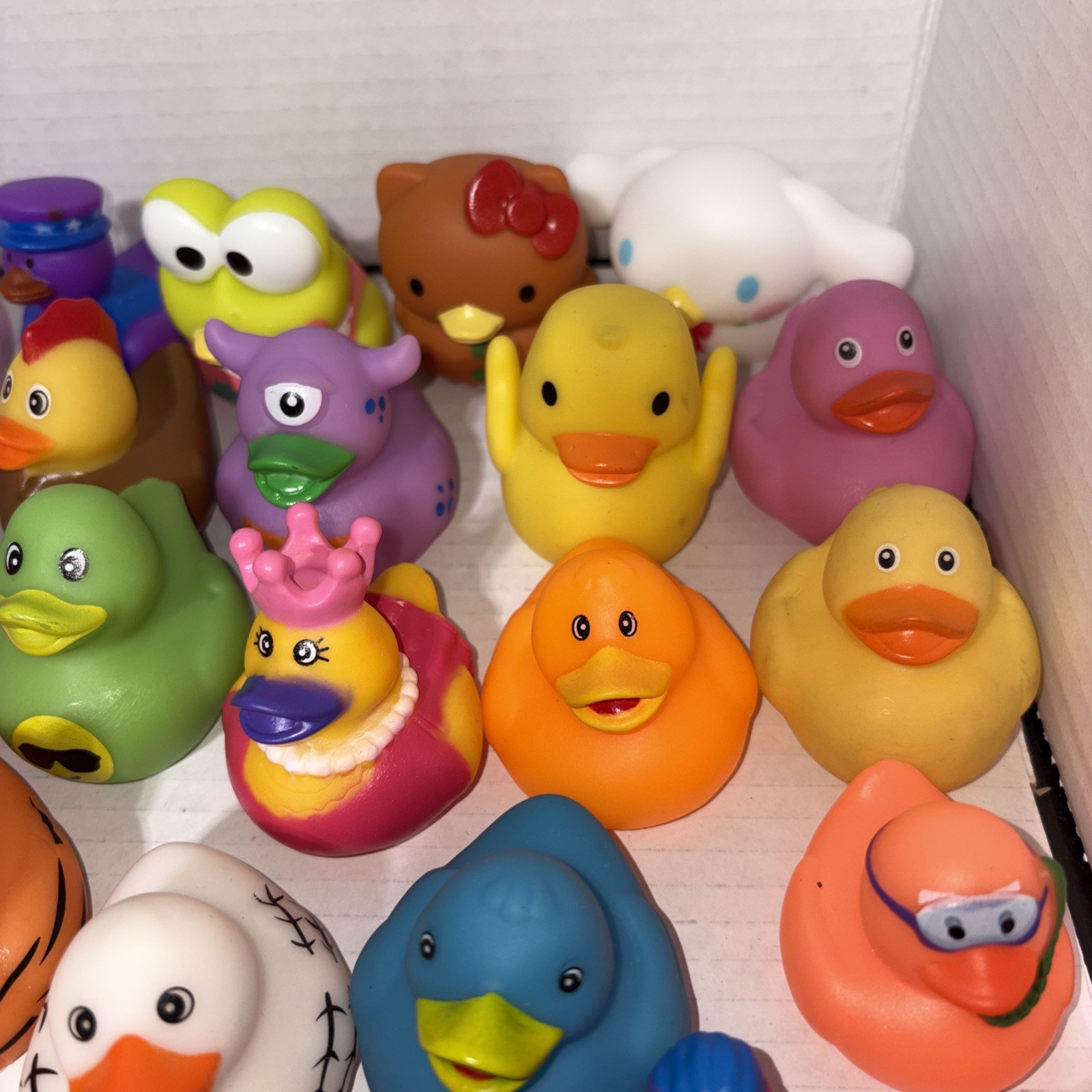 Rubber Ducks Duckies Lot Of 60+Jeep Play Ducked Party Favors No Duplicates 1”-3”