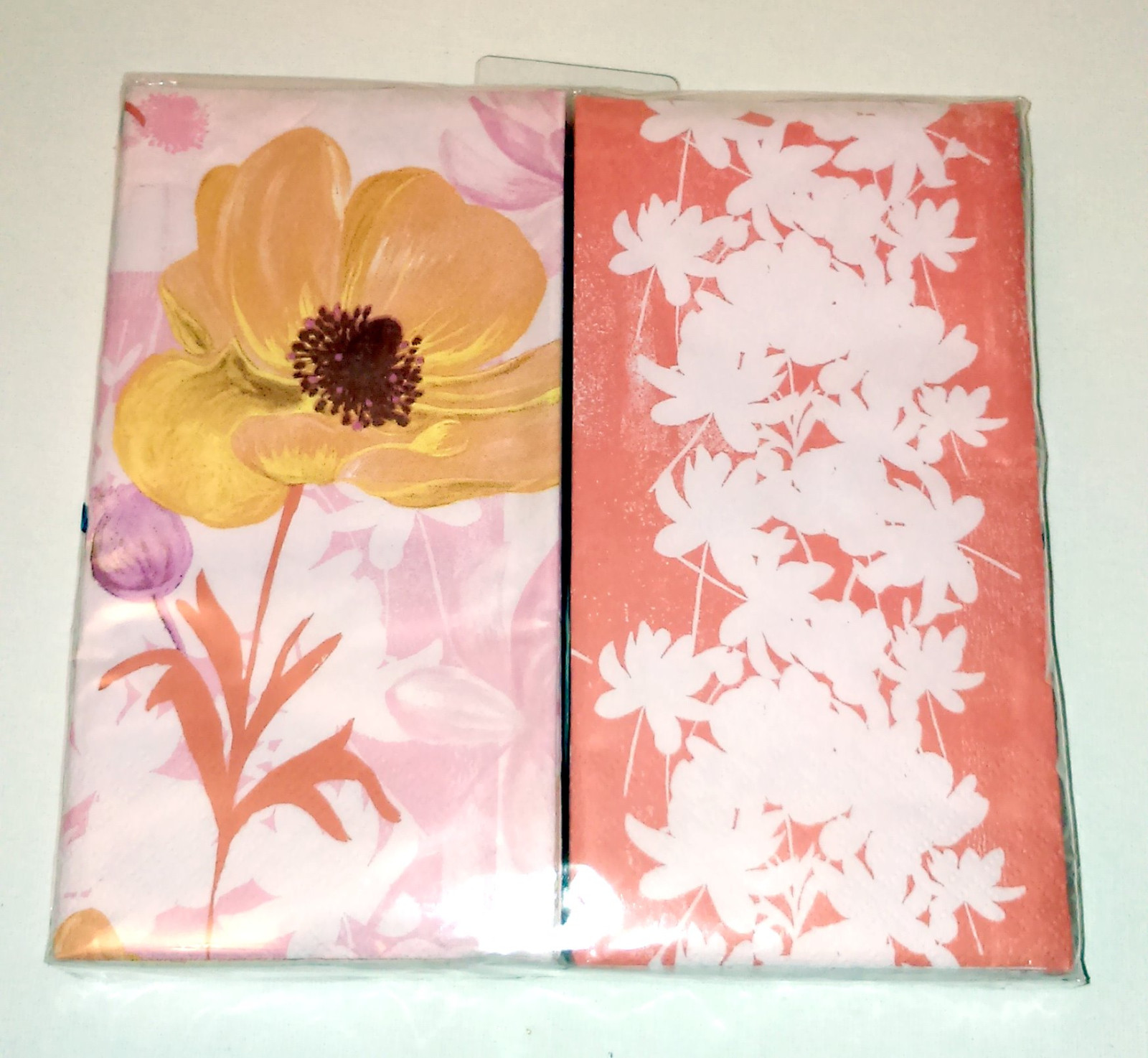 TWIN PACK 2 Designs 20 Paper Napkins CONTEMPORARY FLOWERS TEA PARTY ANEMONE 3ply