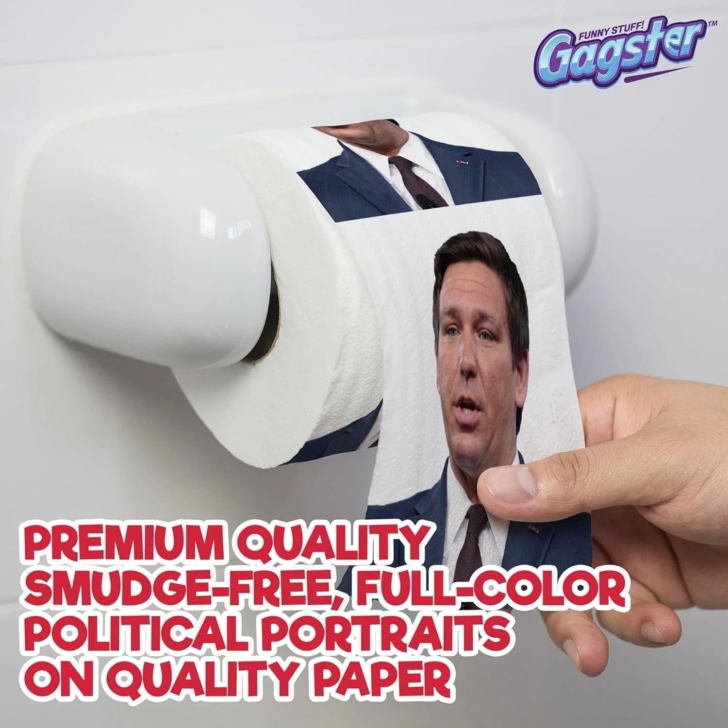Ron DeSantis Toilet Paper Roll – Novelty 2-Ply Fun for Political Enthusiasts
