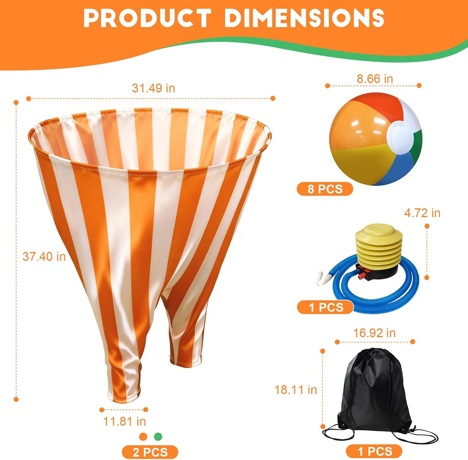 Granny Pants Outdoor Game,Giant Oversized Granny Funny Pants Set with Bouncy Bal
