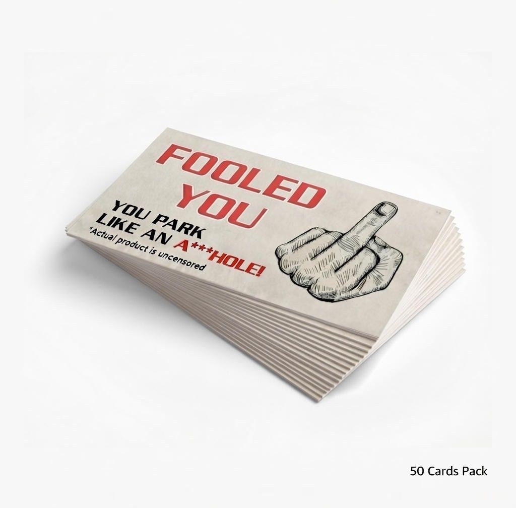 Bad Parking Cards – Fake $50 Bill Look Cards with Hilarious Message 50pack