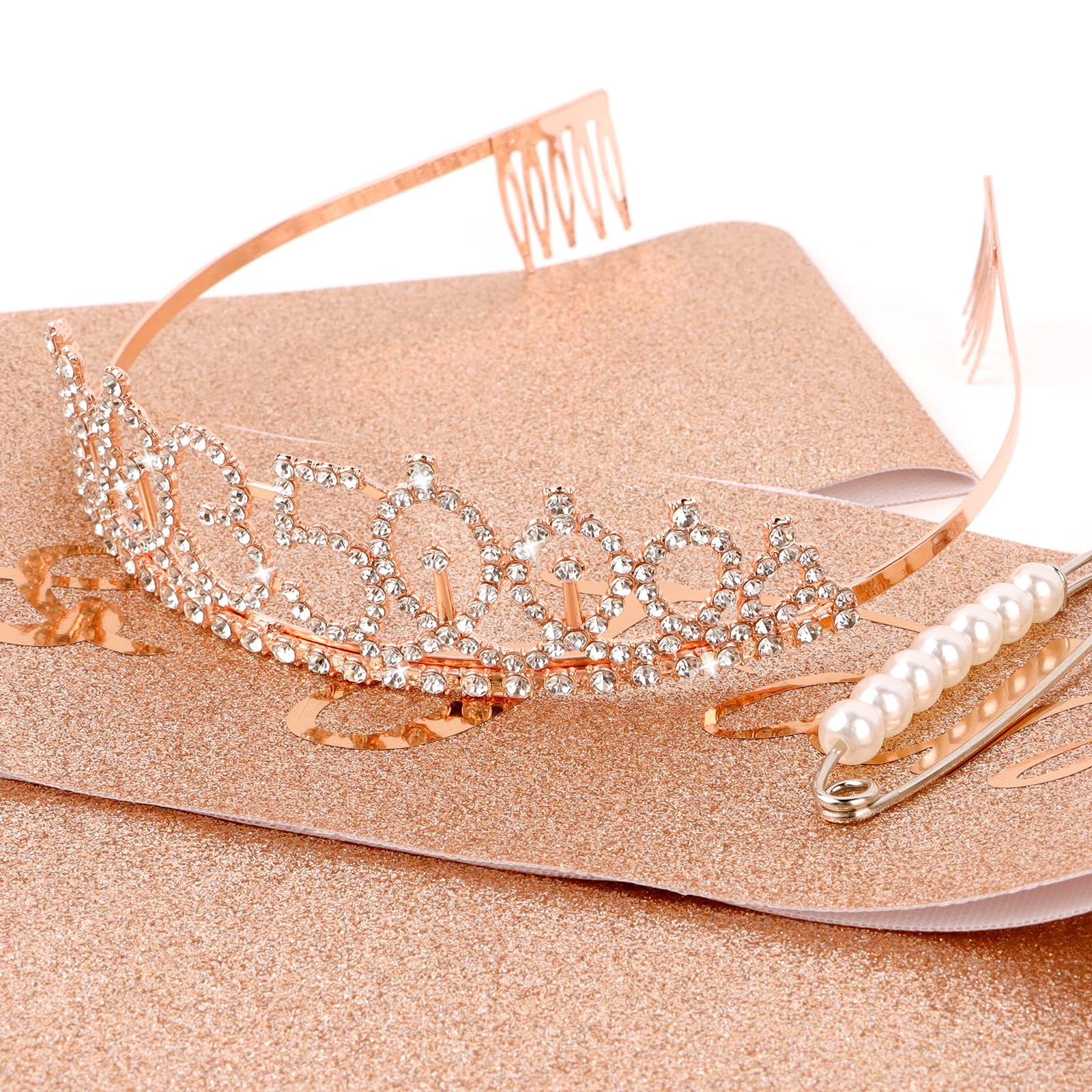 35th Birthday Crown & Sash Set + Tiara, Fabulous 35th Decorations & Gifts