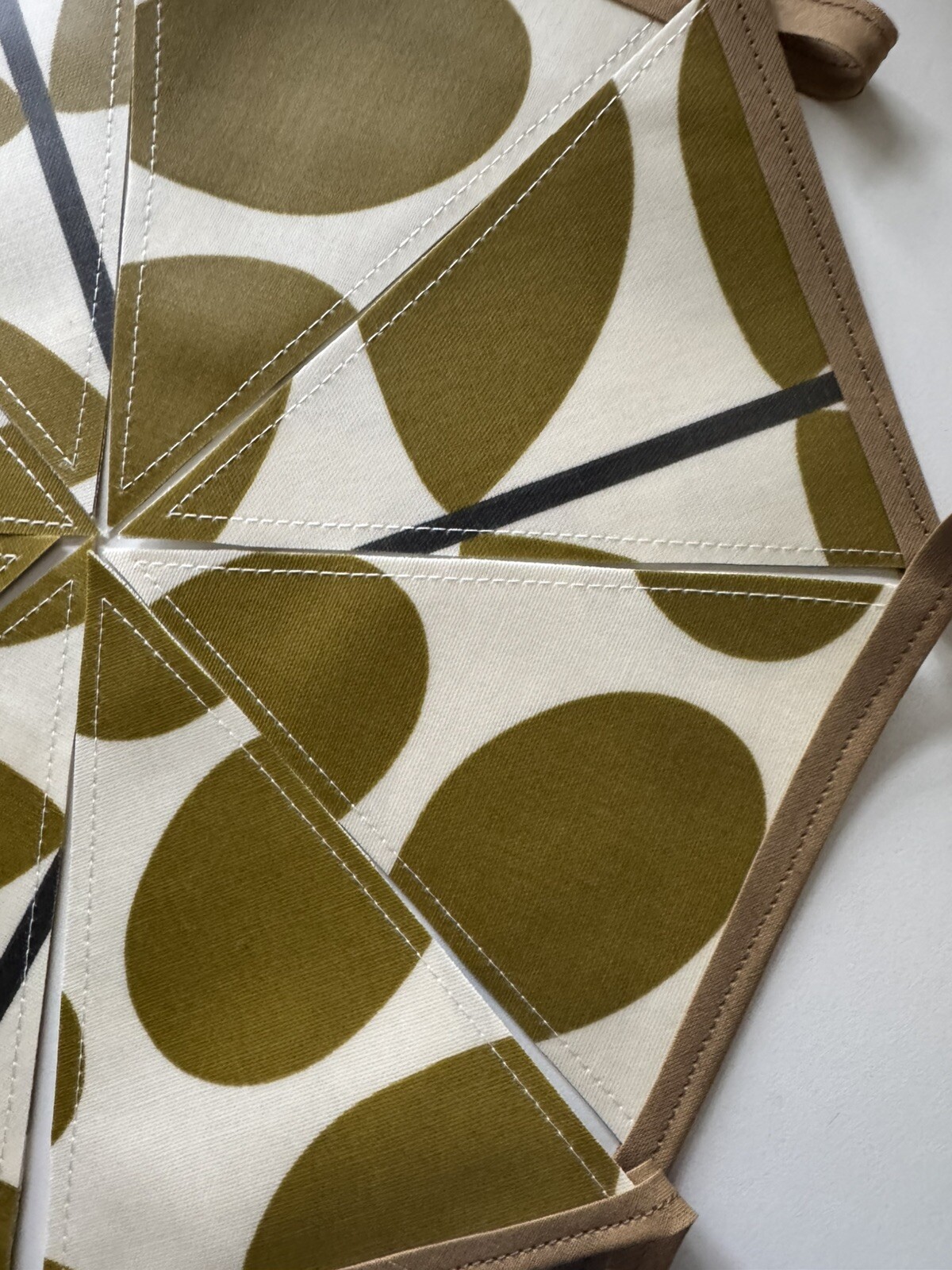 Handmade Oilcloth Bunting – Garden/Home Contemporary – 2 Meters Double Sided
