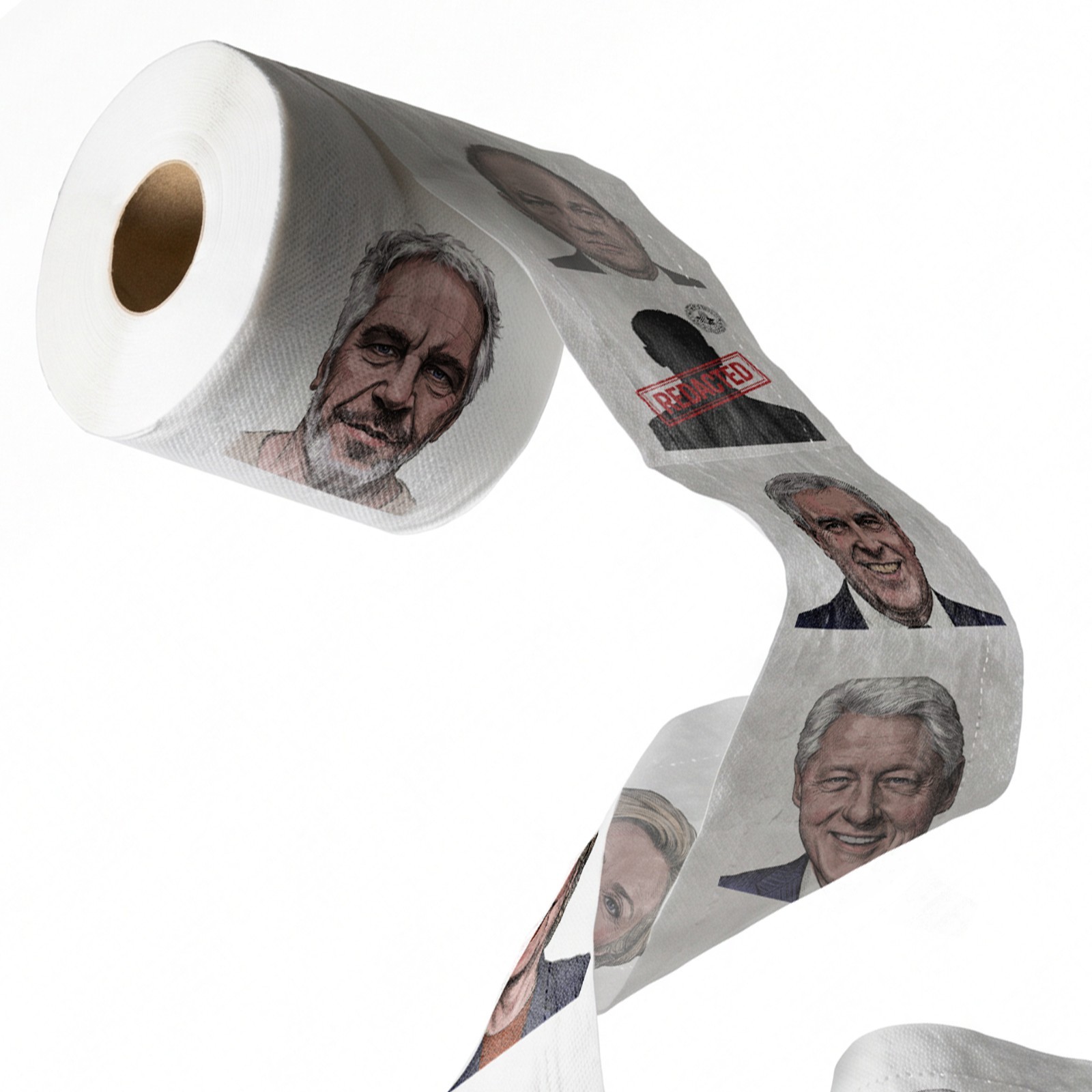 Unredacted Roll, Epstein List on Roll of Toilet Paper, Full Color, 170, 3-Ply