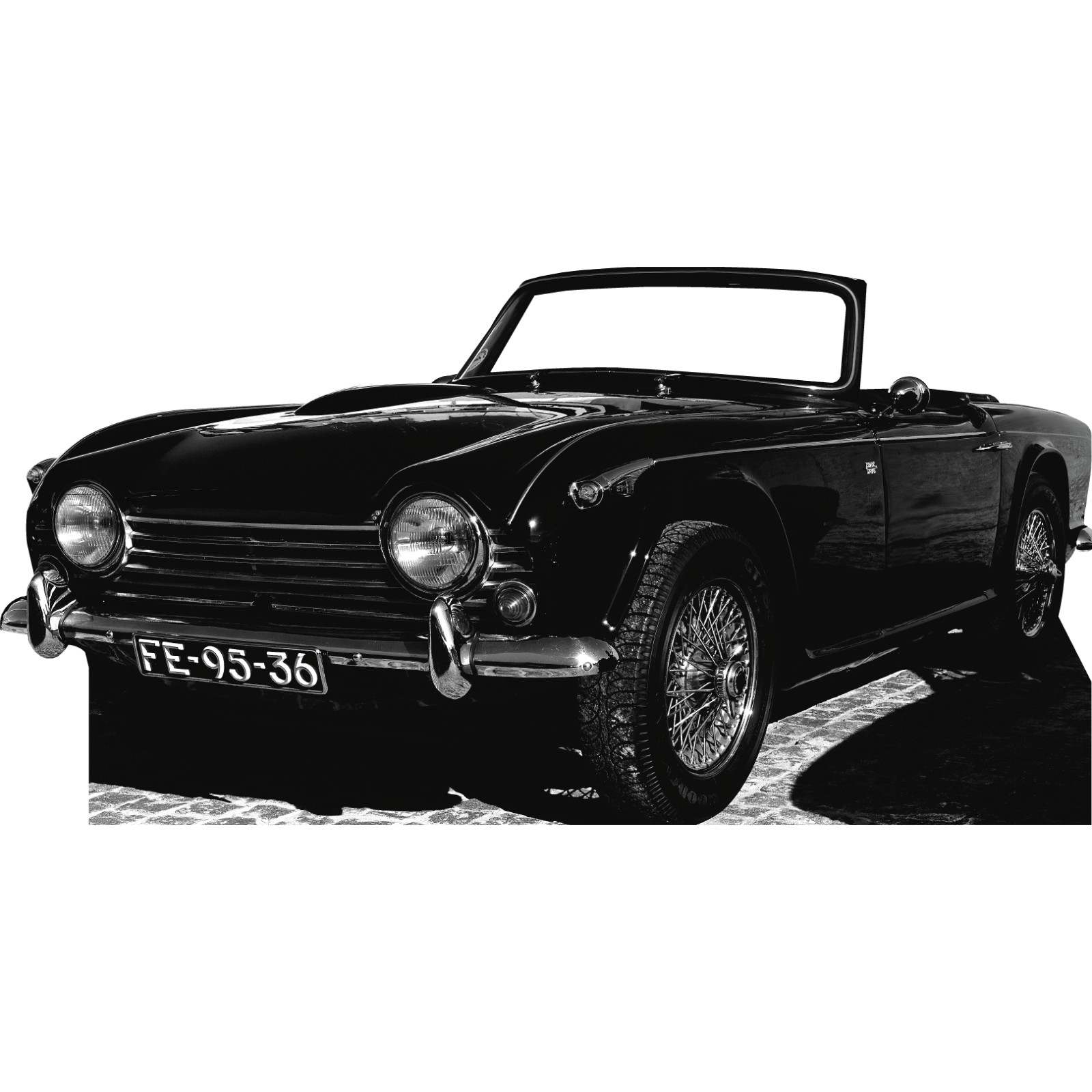 SS11273 1960s Black English Secret Agent Spy Bond Powers Sports Car Stand In Car