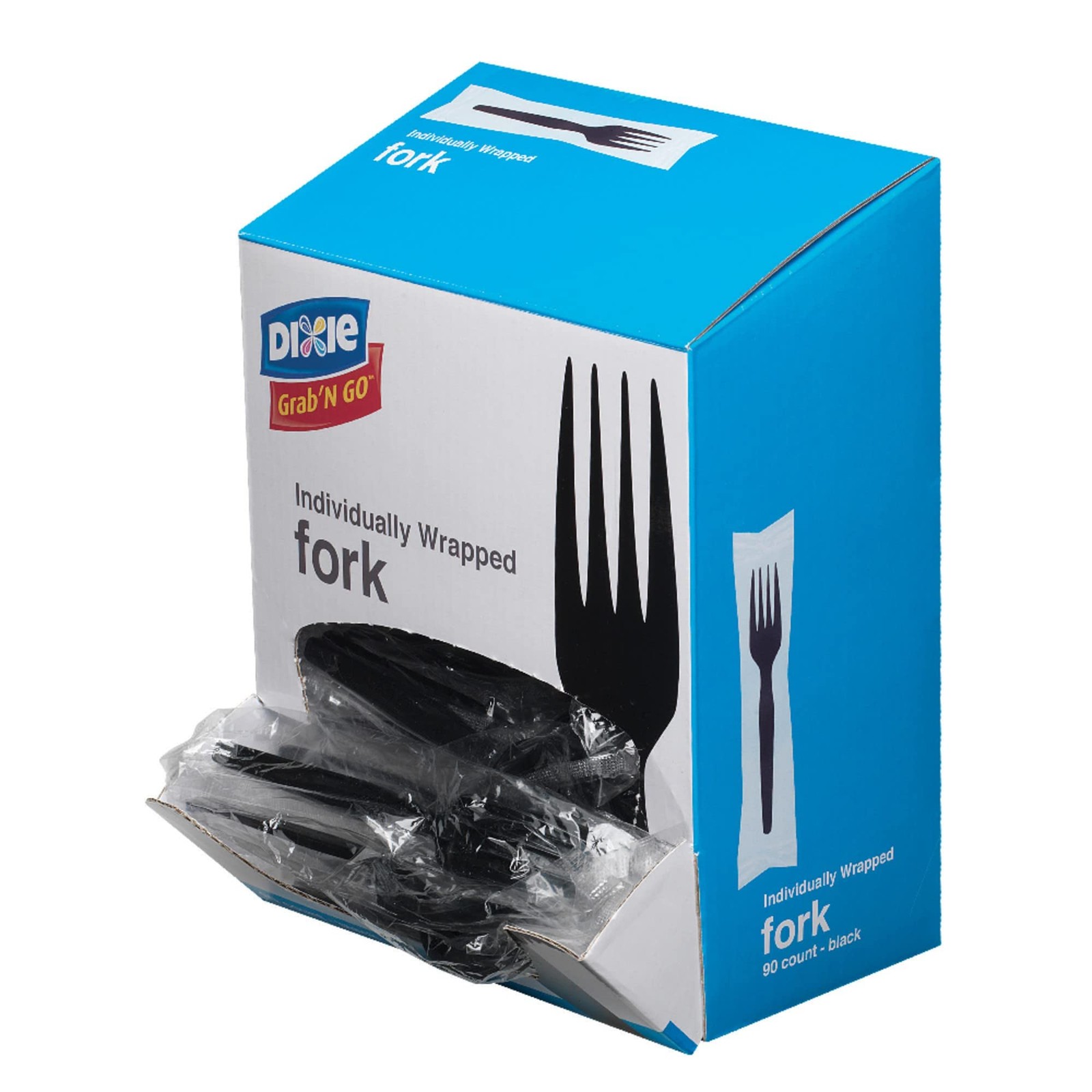 Dixie Individually Wrapped 6.104 Medium-Weight Polystyrene Plastic Fork By Gp