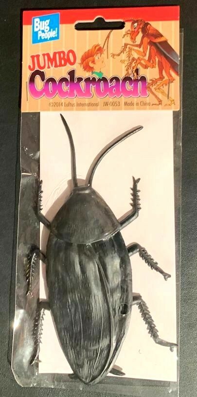 JUMBO COCKROACH 6″ Giant Rubber Fake Bug Prank Joke Gag Funny Roach Halloween