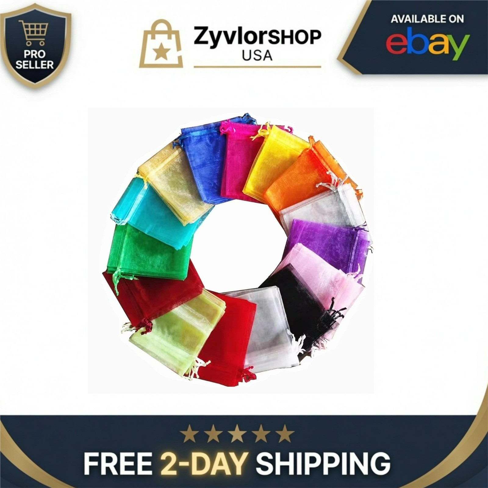 LYSXP Organza Bags 3.5×4.7 Inch 100pcs Mixed Colors Gift Pouches