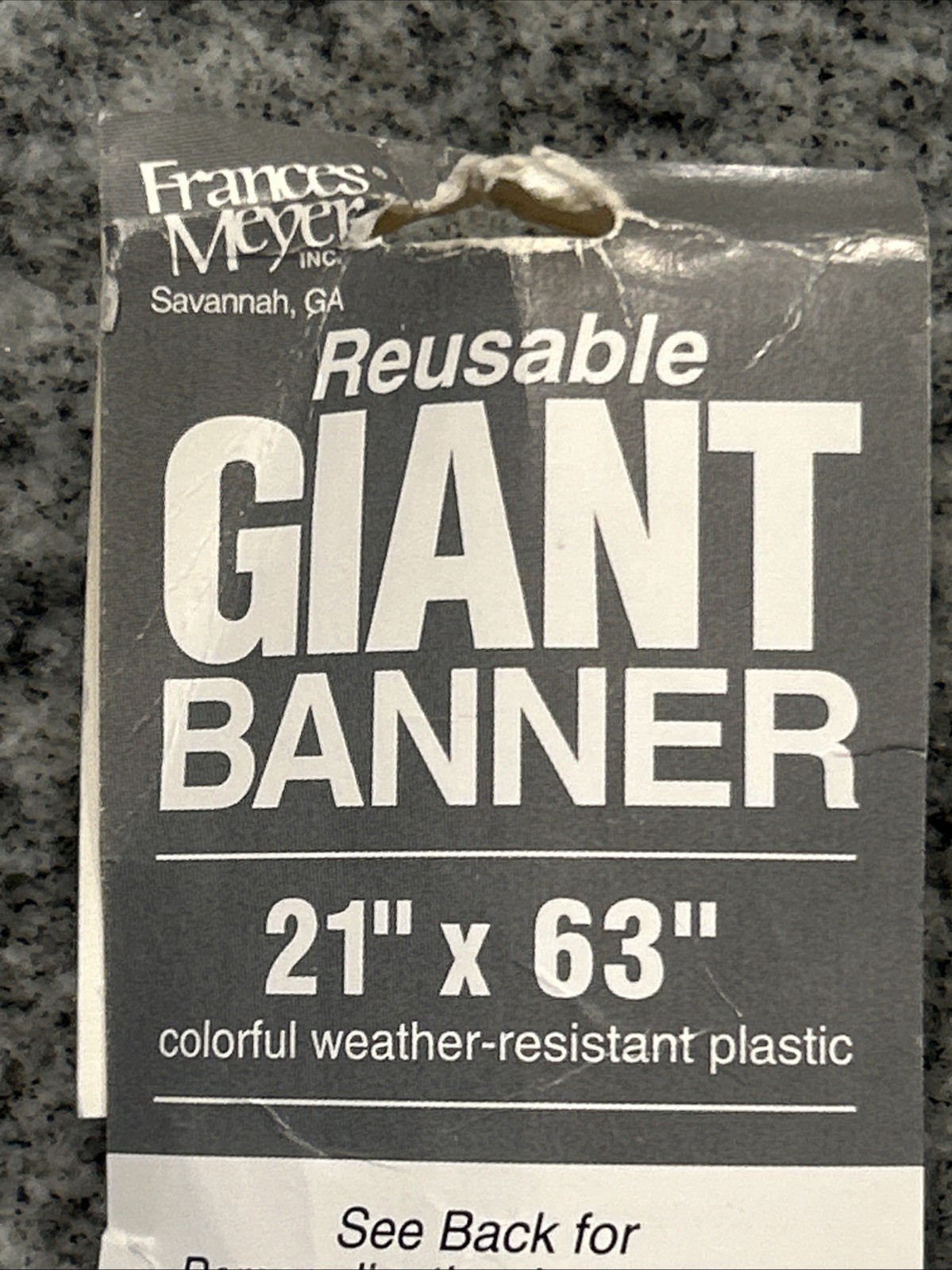 Giant Reusable Over The Hill Birthday Banner 21”x 63” Weather Resistant Sign