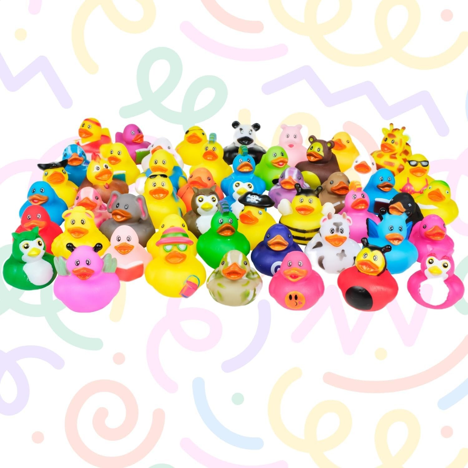 20 PCS – Jeep Ducks for Ducking (Variety) – 20 Unique Assorted Ducks, 2 inches