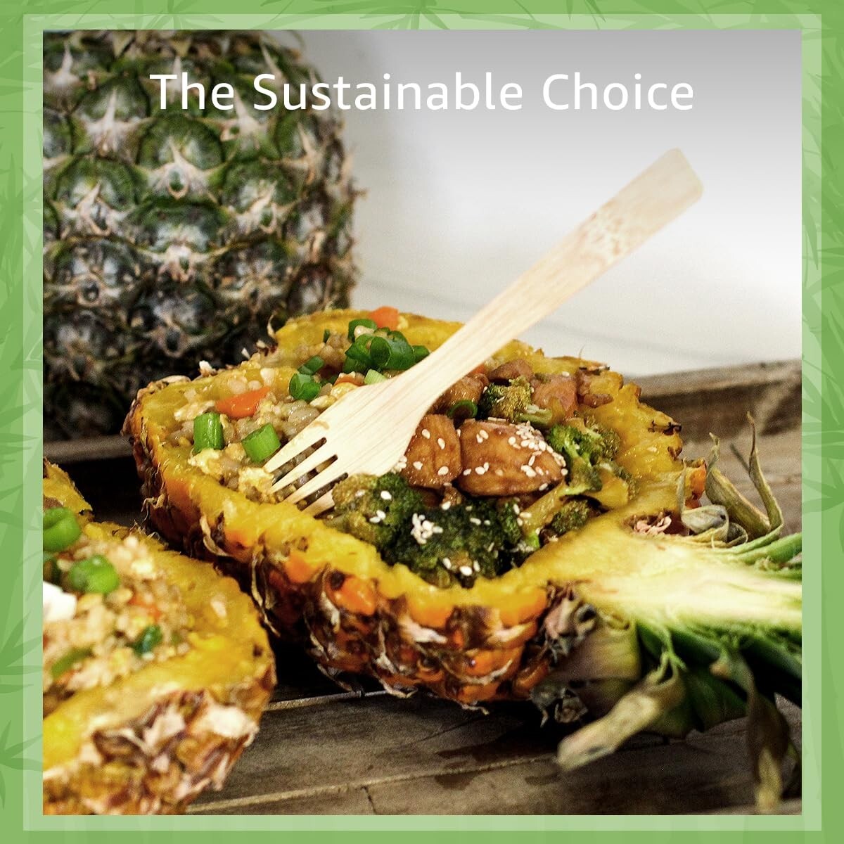 Ibambo 100% Bamboo Forks – 2400 Compostable Forks, Disposable or Reusable