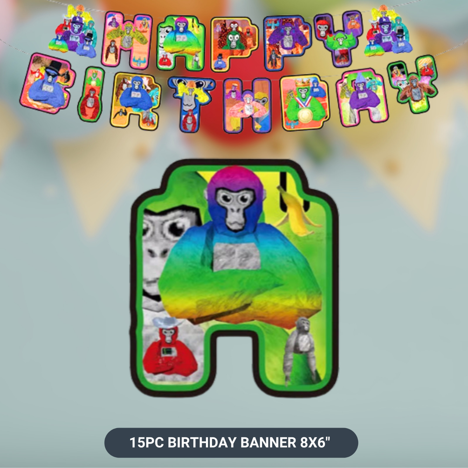 Gorilla tag Party Supplies happy birthday centerpiece decoration gift box favor