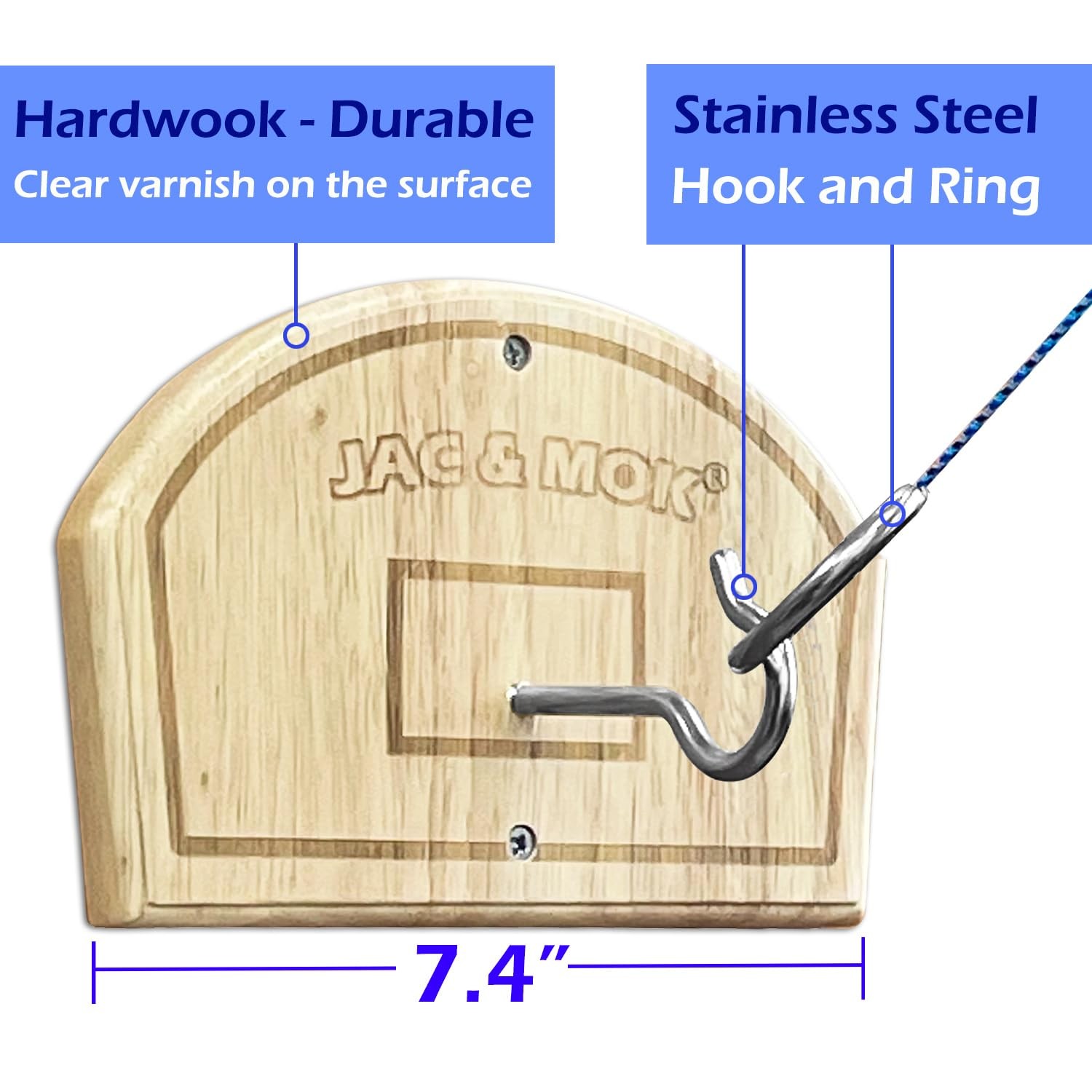 Deluxe Hook Ring Toss Game Outdoor Indoor Target Set Throwing Toys Family Party