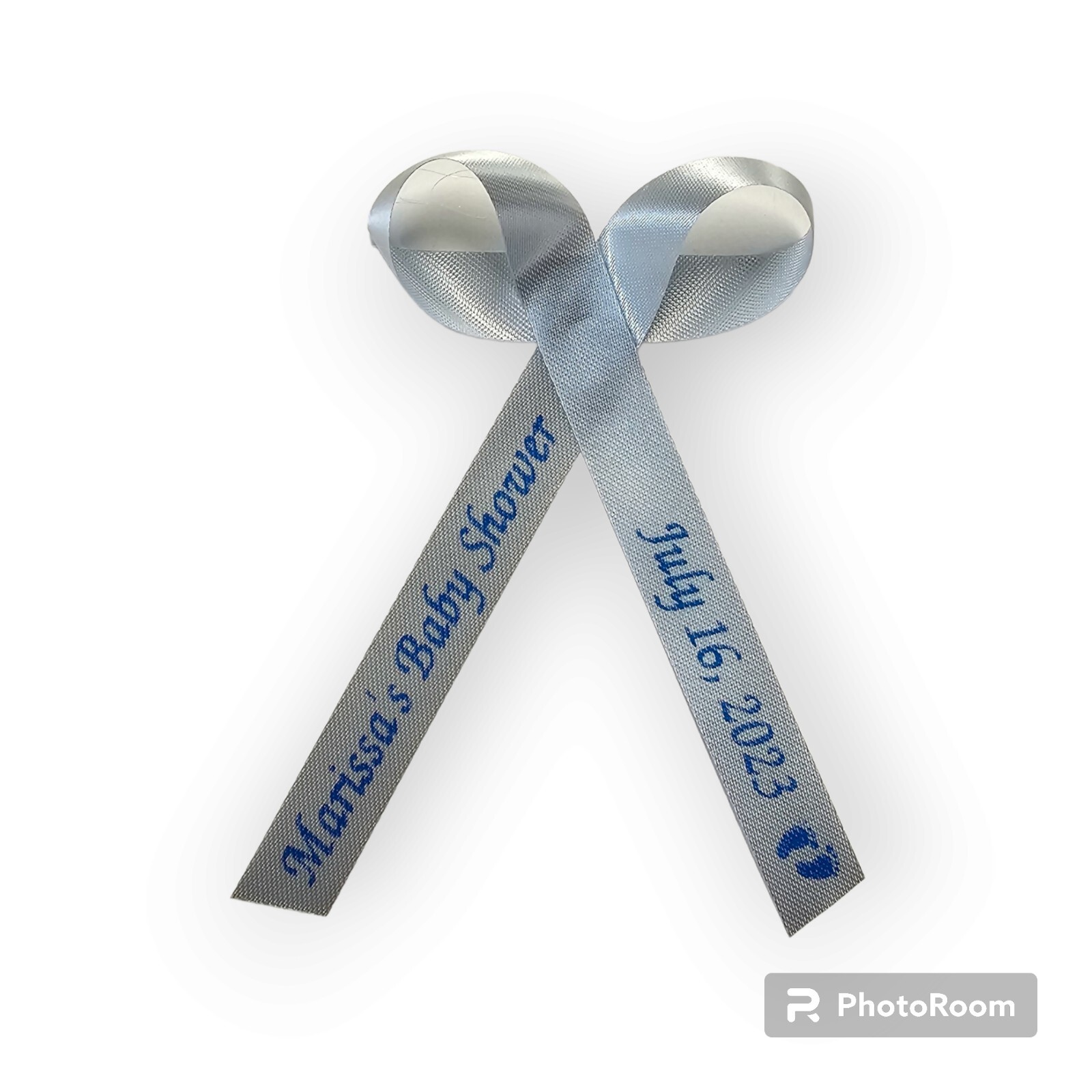 25 Personalized Ribbons Memorial Baby Shower Bridal Wedding Baptism Birthday CUT