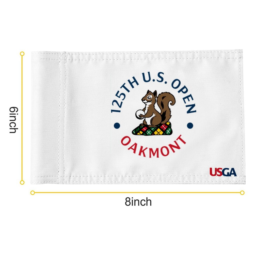 2025 US Open Oakmont Golf Pin Flag USGA Regulation Tube Flag 8x6Inch white