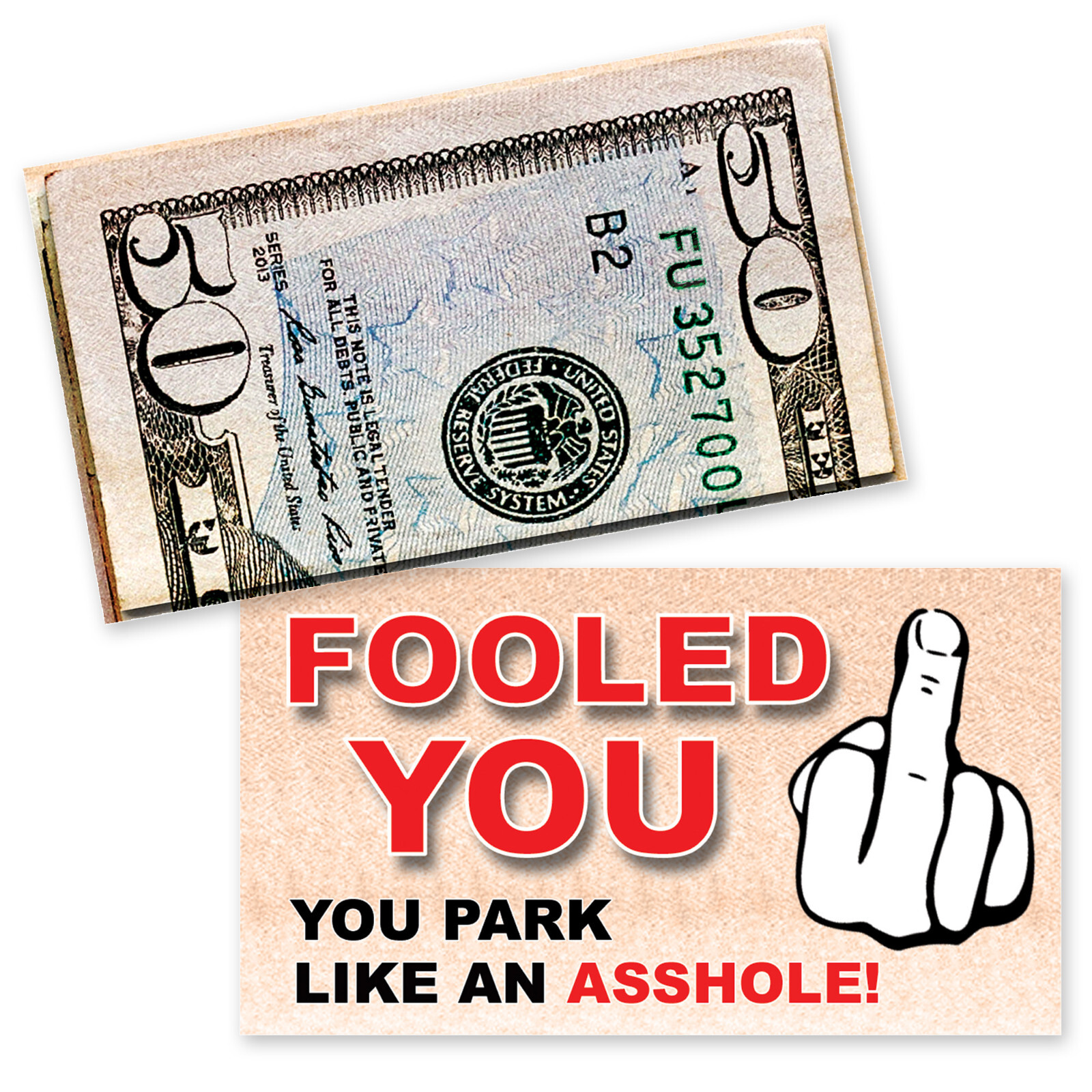 50 QTY Bad Parking Prank Cards Look Like Bills from a distance!