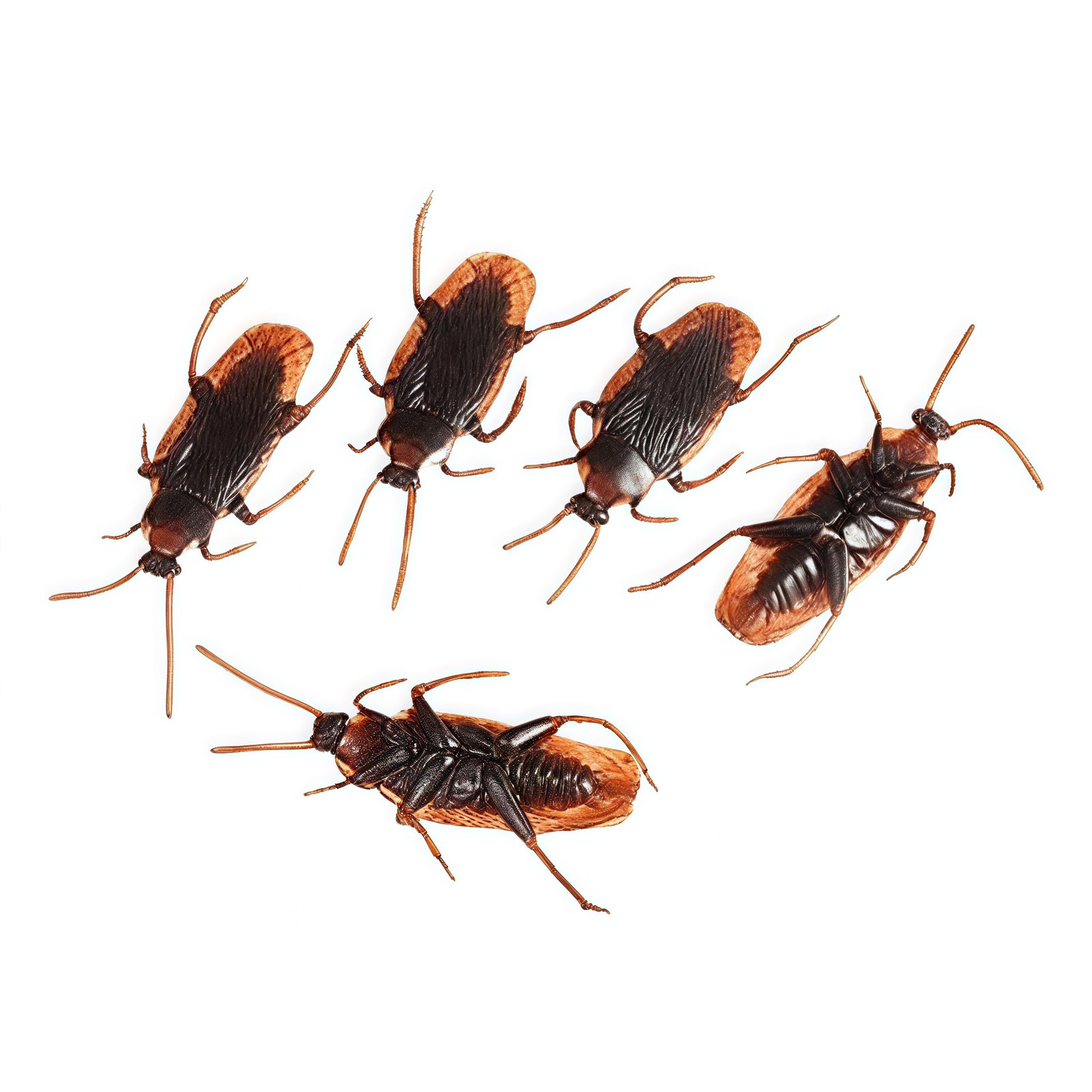 5pcs Realistic Fake Cockroaches for Halloween Prank, Home Decor, Party Props