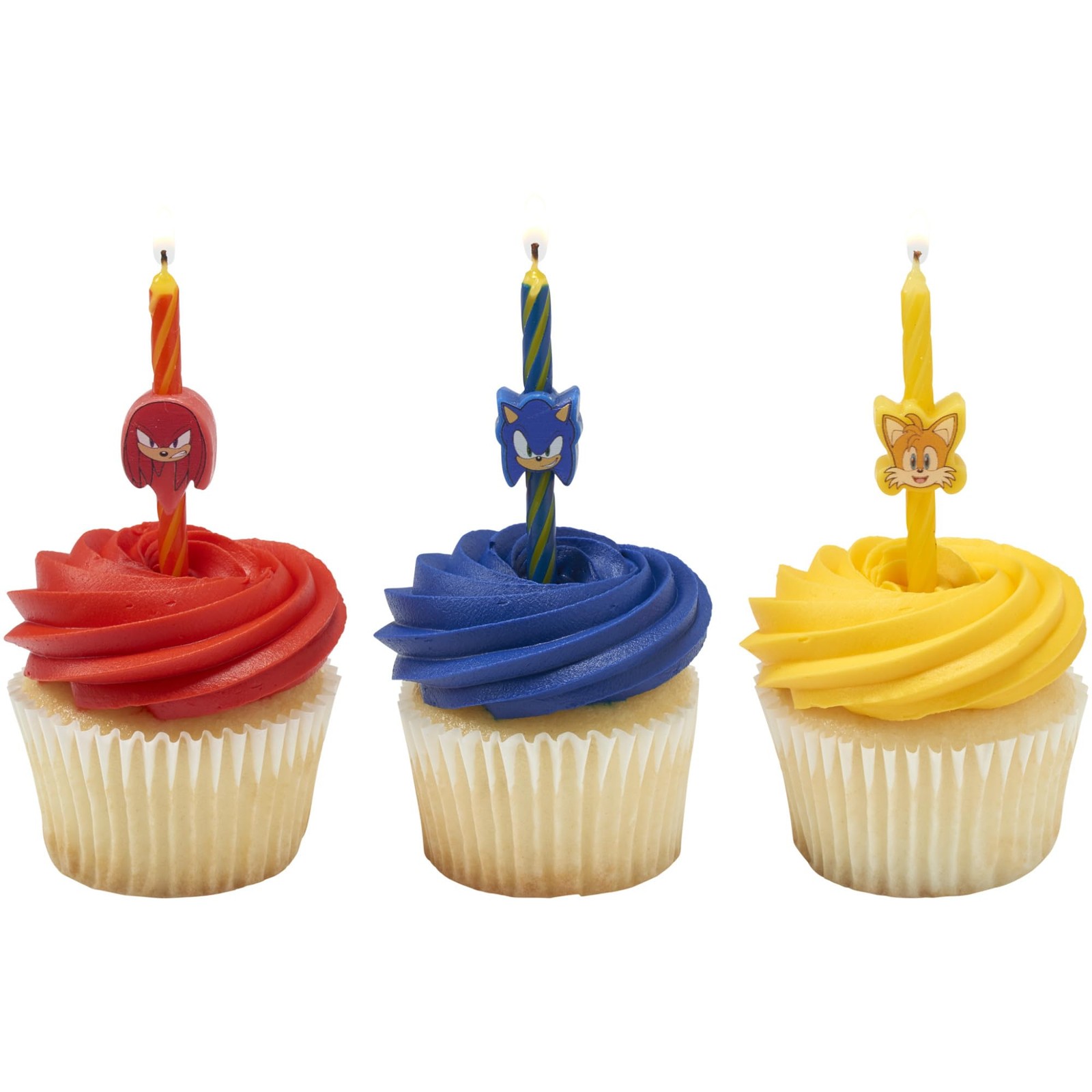 Sonic The Hedgehog Cake Candles | 6 1.05 inches x 5.75 inches, Multicolor