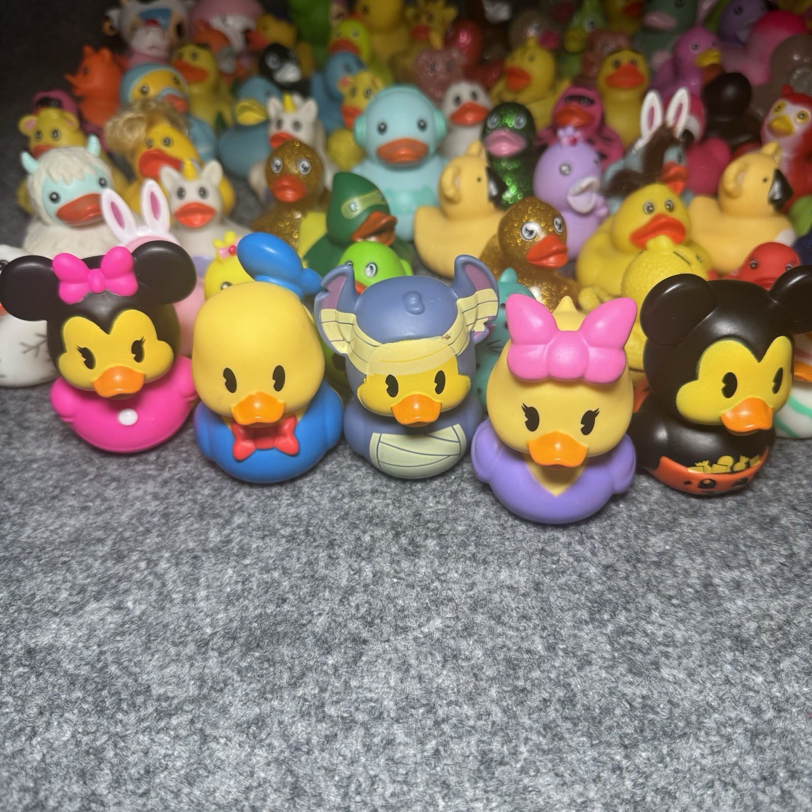 Rubber Ducks Bulk Assortment Duckies Jeep Ducking Duck Bath Toys Lot Of 114