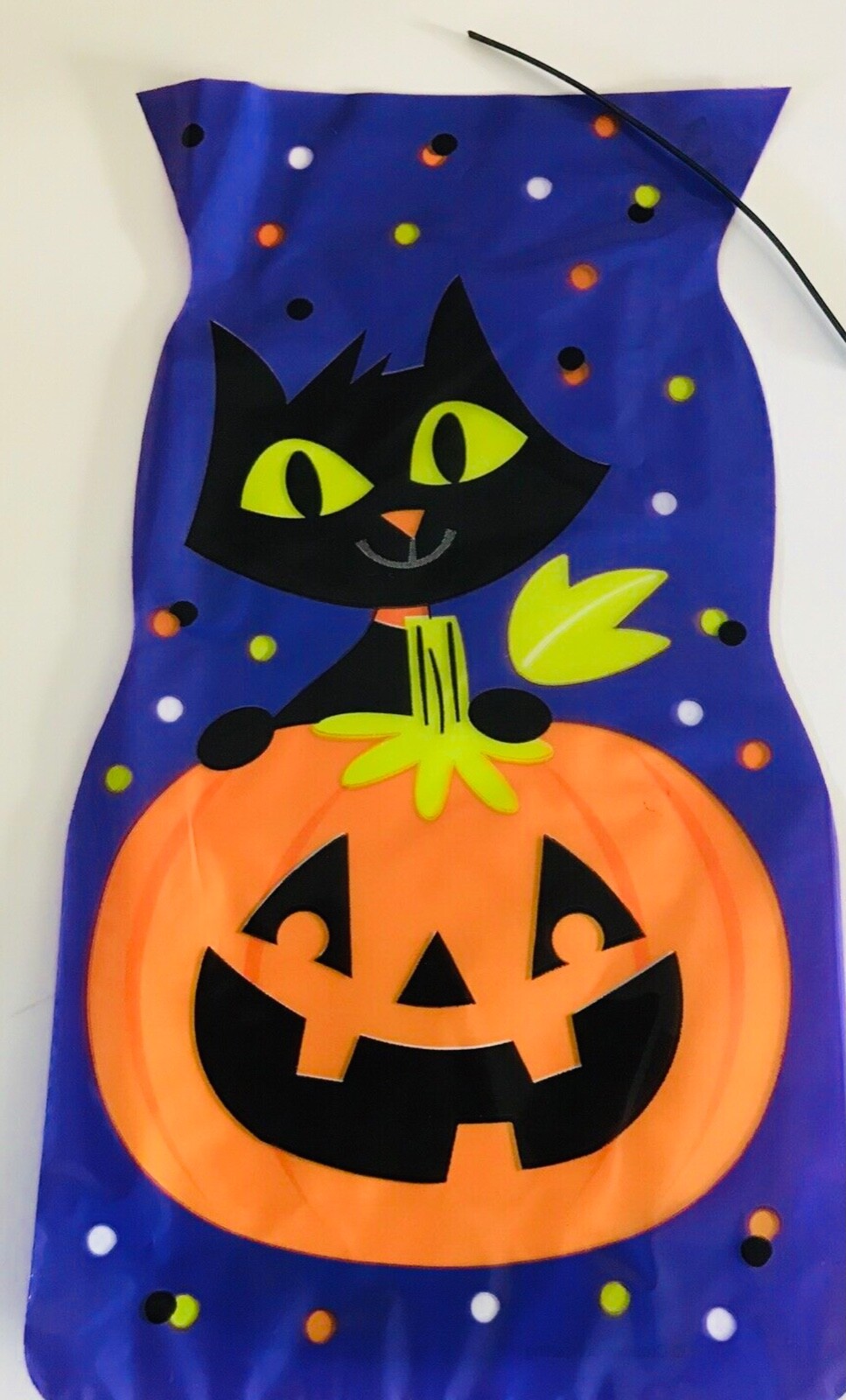10 x HALLOWEEN Pumpkin and Cat CELLOPHANE Sweet Gift LOOT Bags TRICK OR TREAT