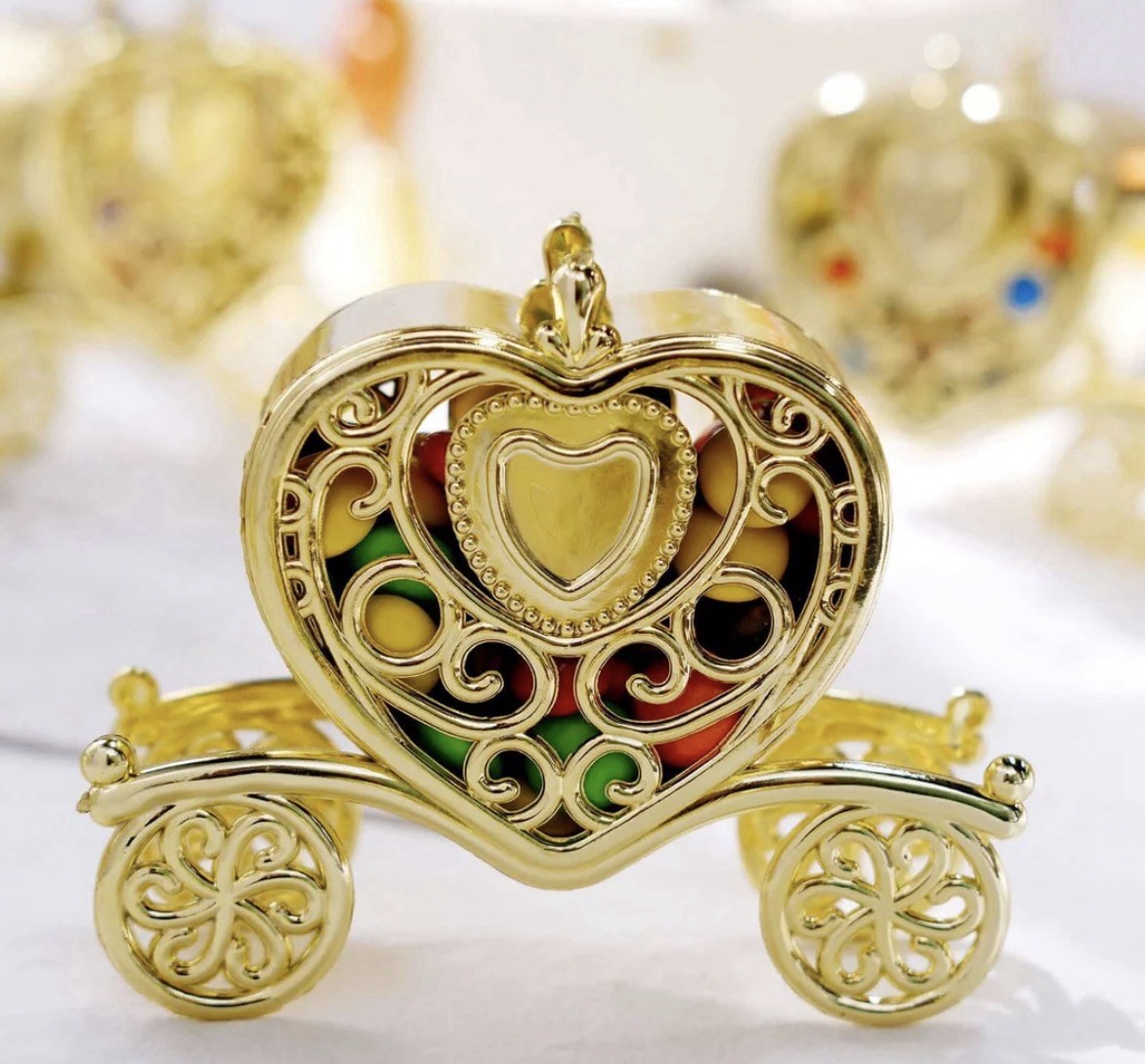 94 pcs 4″ long Mini Heart Carriage Favor Holders Wedding Party Supplies Bulk Lot