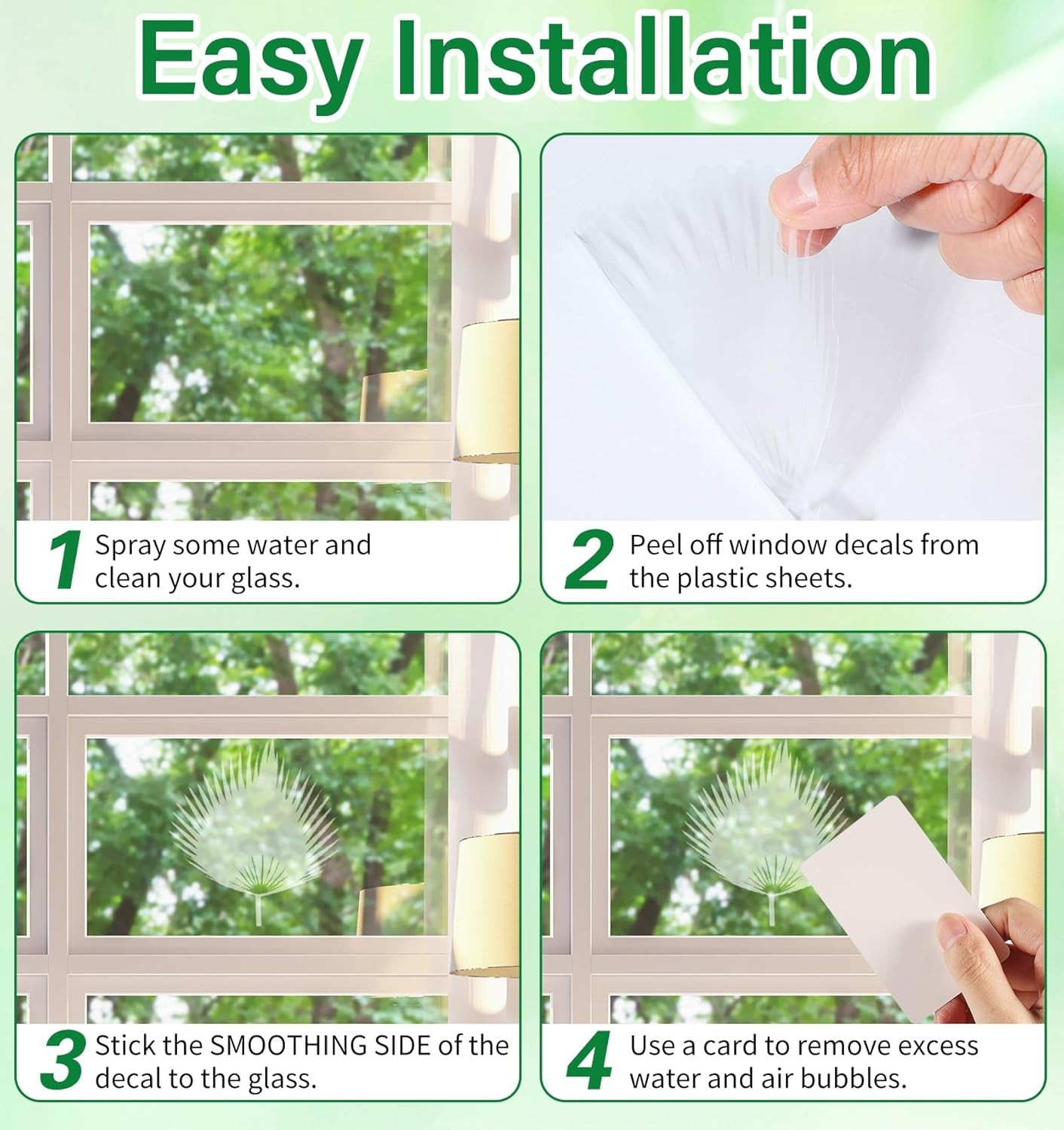 Window Clings for Birds, 26 Pcs Decals to Prevent Bird Strikes Clear