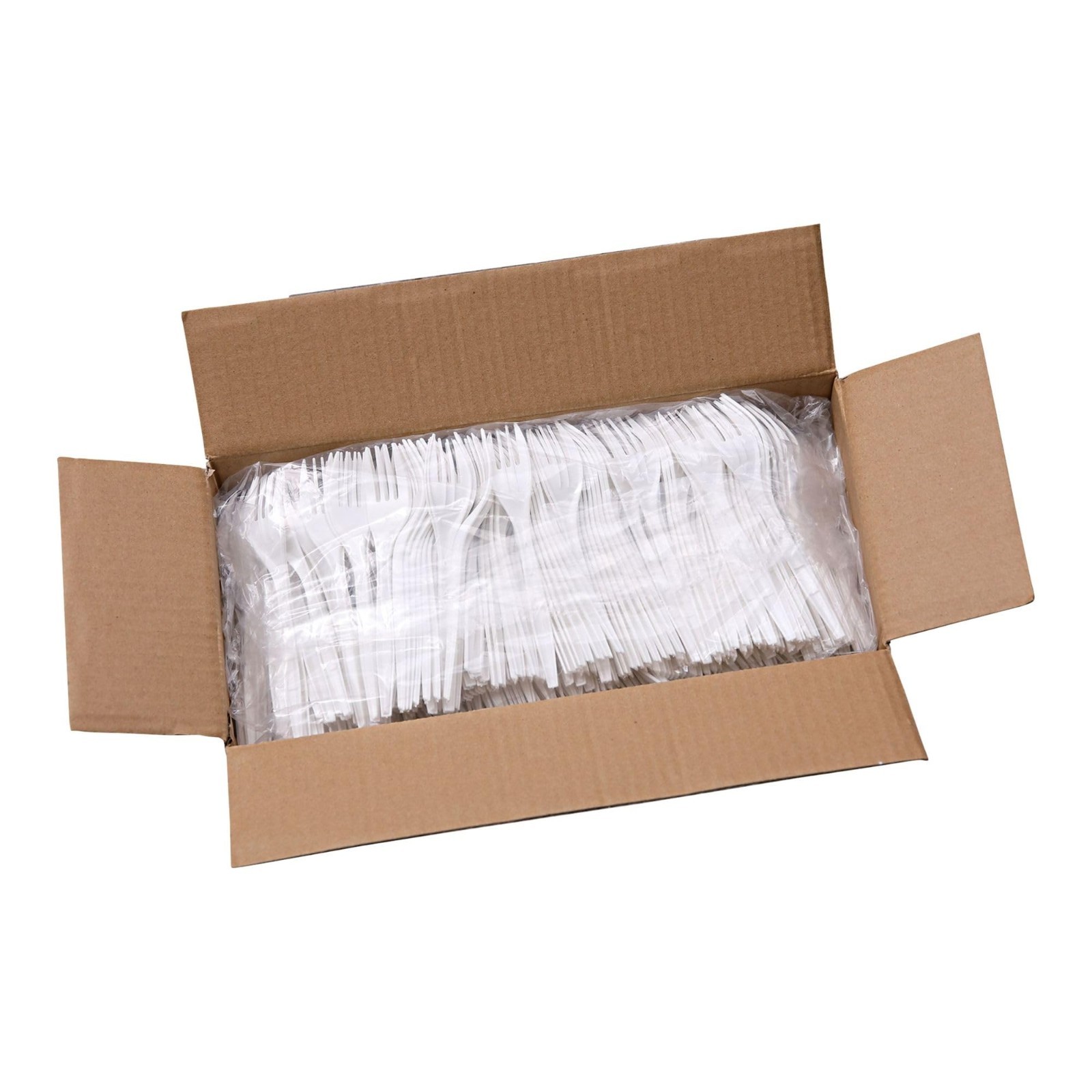 Heavyweight Polypropylene Forks – White Cutlery, 1000 Count, Durable & Disposabl