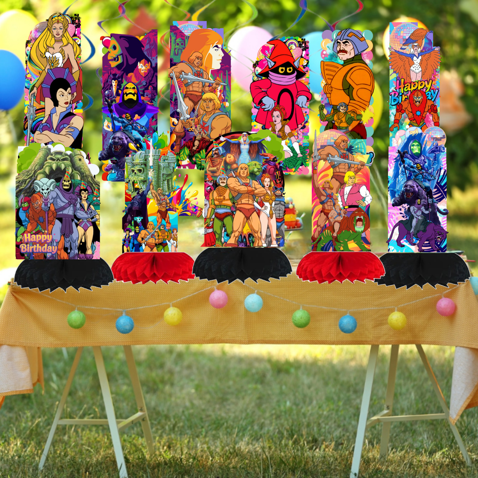Heman she ra masters plate birthday party supplies favor centerpiece decoration