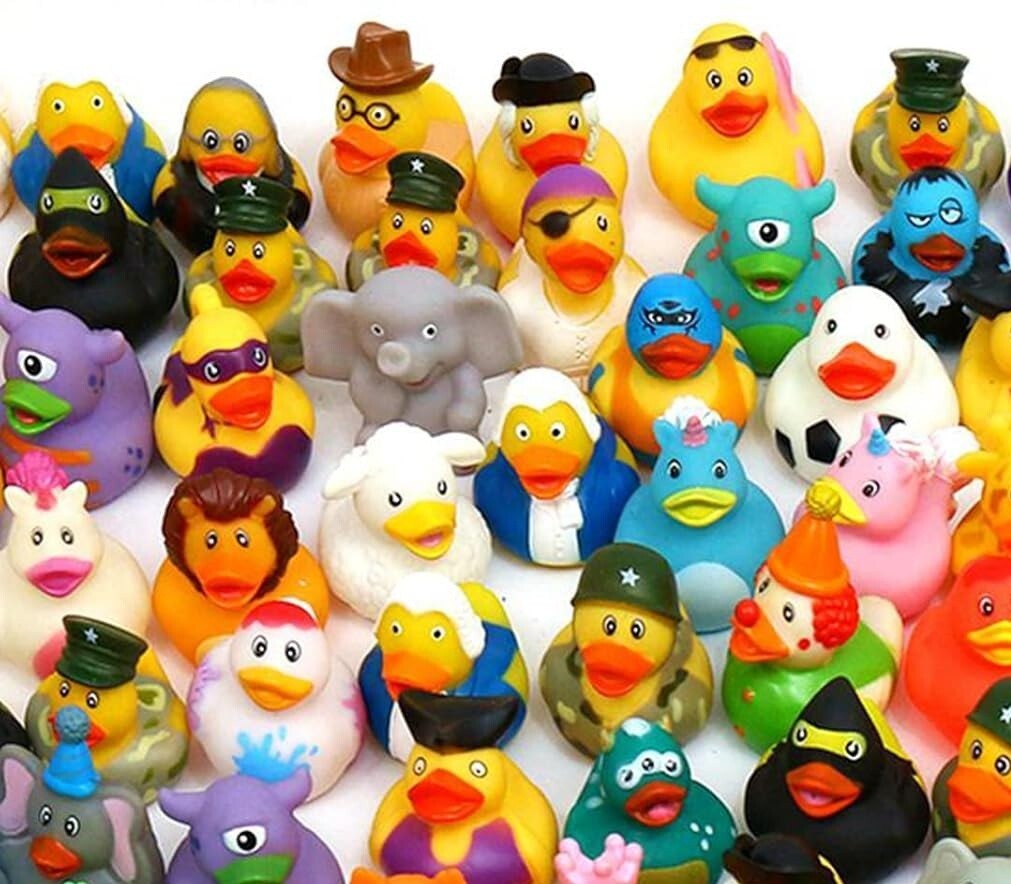 20 PCS – Jeep Ducks for Ducking (Variety) – 20 Unique Assorted Ducks, 2 inches