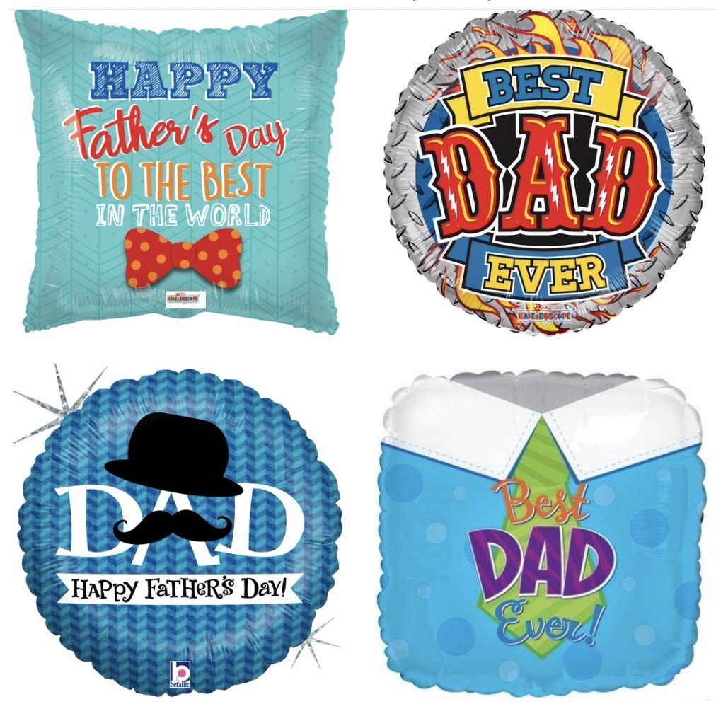 Happy Father’s Day 18″ Best Dad Ever Golf Baseball Foil Mylar Balloons