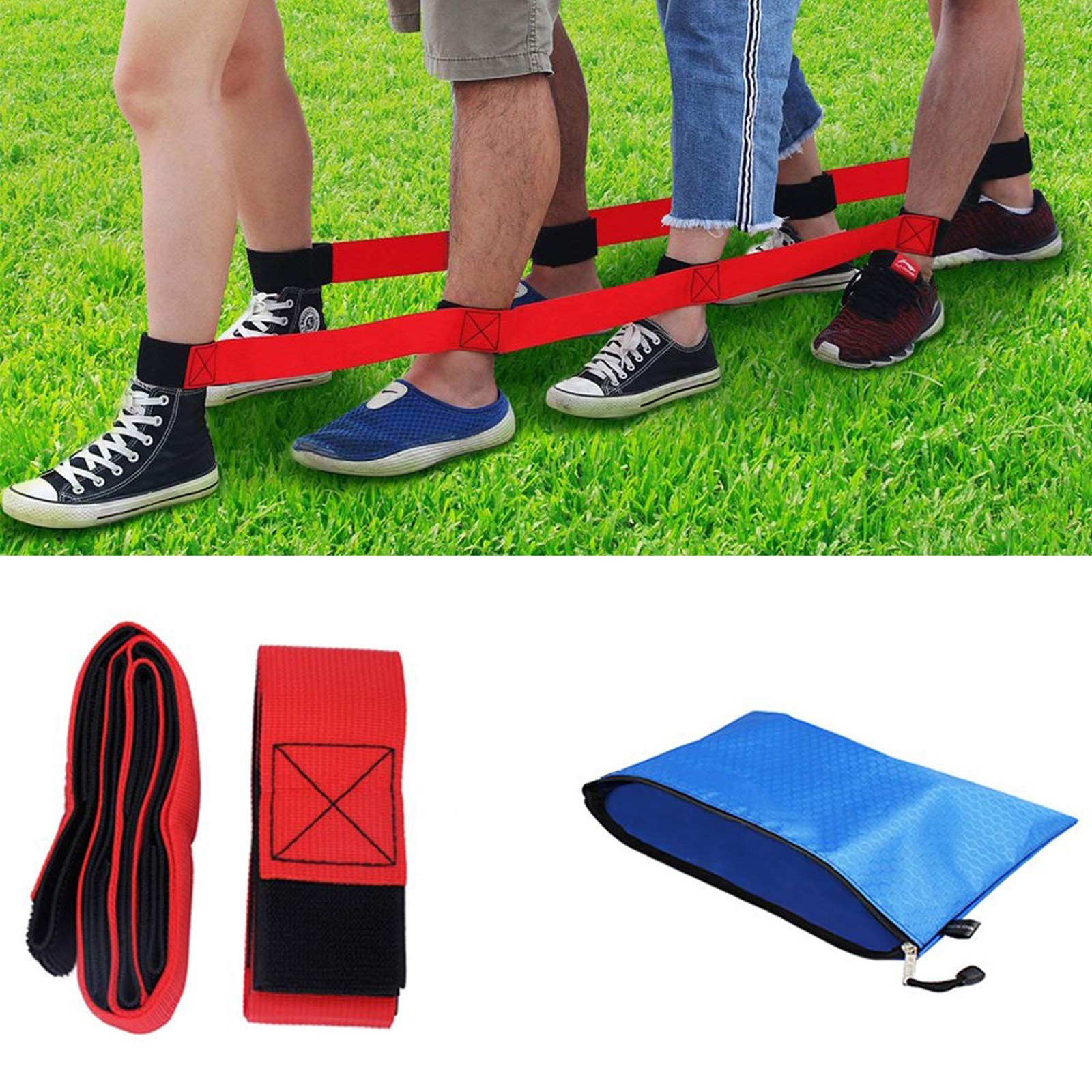 Durable 4 Legged Race Bands Outdoor Game for Kids Adults Relay Race Carnival …