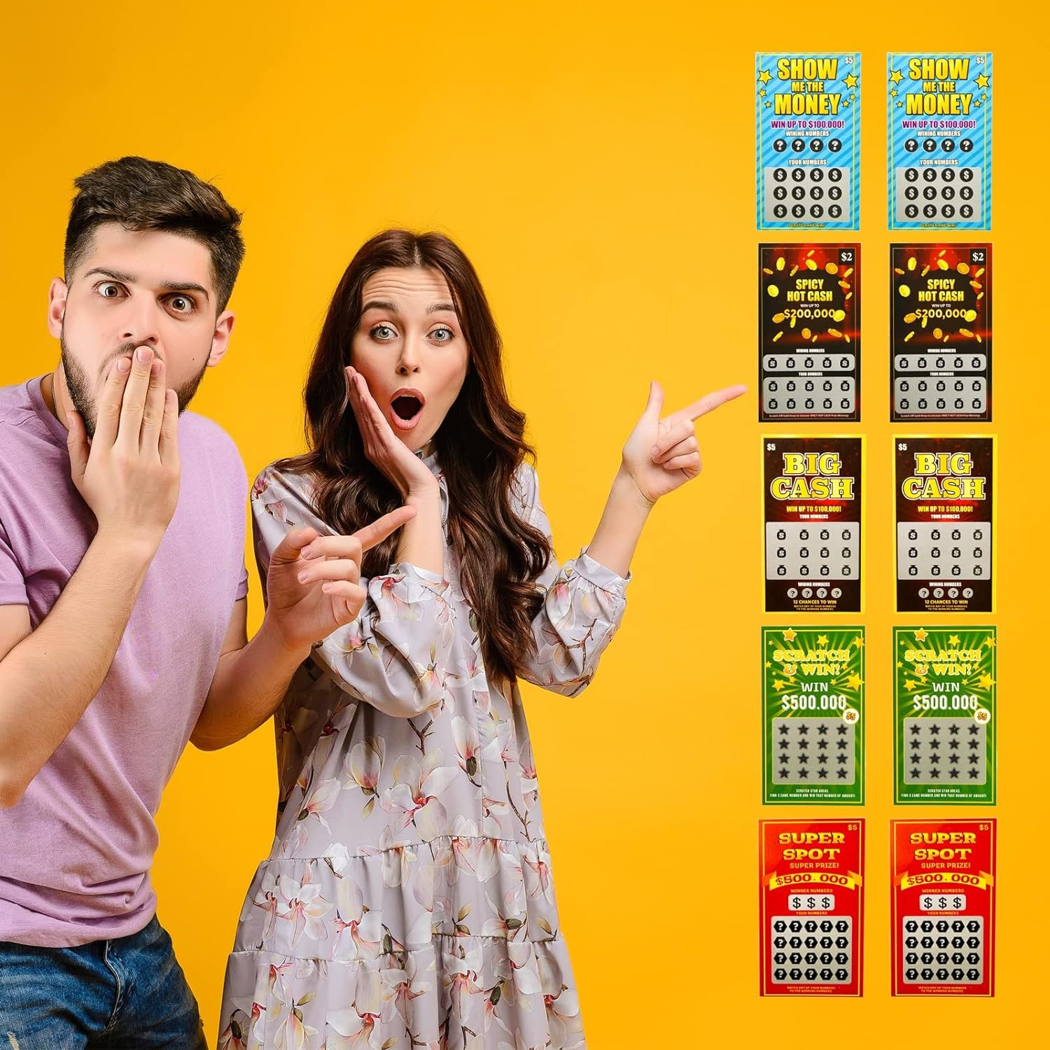 10 Fake Lottery Tickets and Scratch off Cards That Look – Winning $500K – $200K