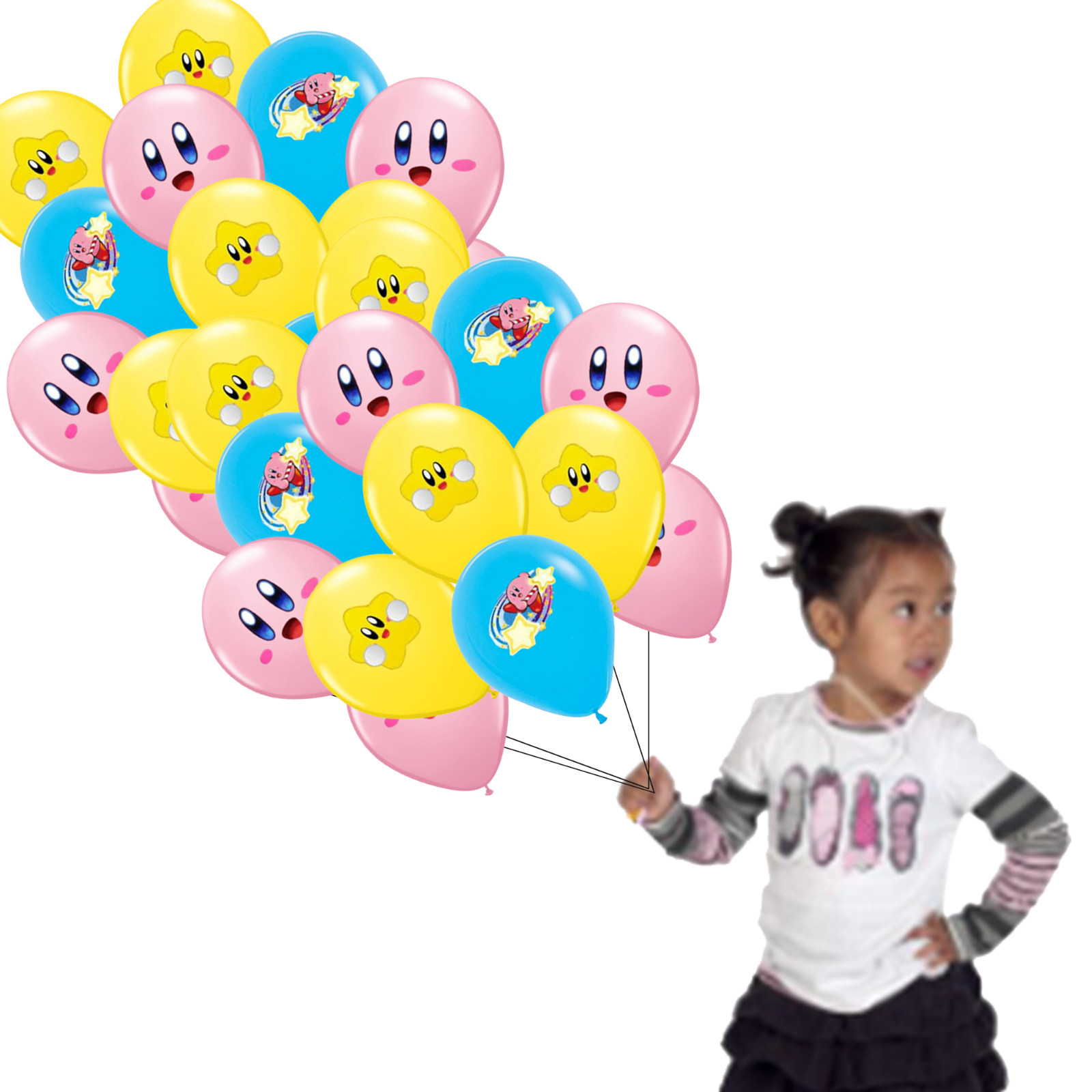 KIRBY STAR GAME pink foil balloon birthday party supplies centerpiece decoration