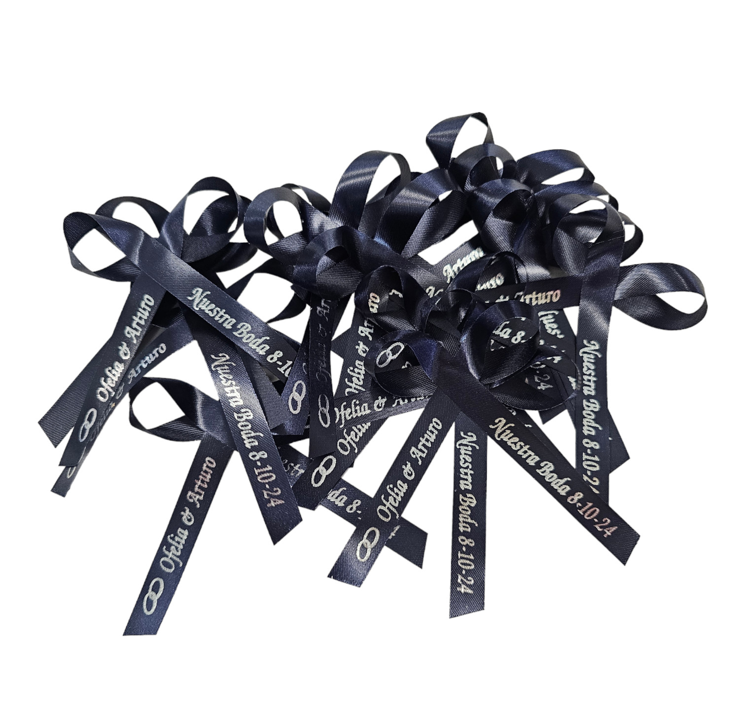 25 Personalized Ribbons Memorial Baby Shower Bridal Wedding Baptism Birthday CUT