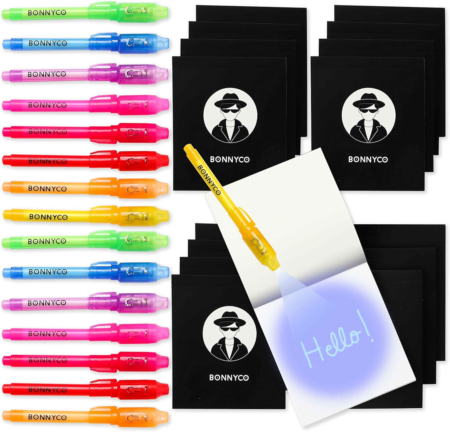 Invisible Ink Pen and Notebook Pack 16, Party Favors for Kids. Magic Spy Pen …