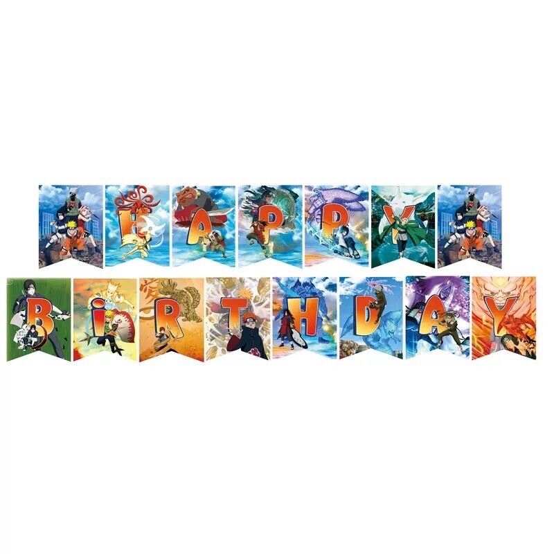 Hot🔥 Anime Naruto Shippuden Theme Birthday Party Decorate Supplies Set US Stock