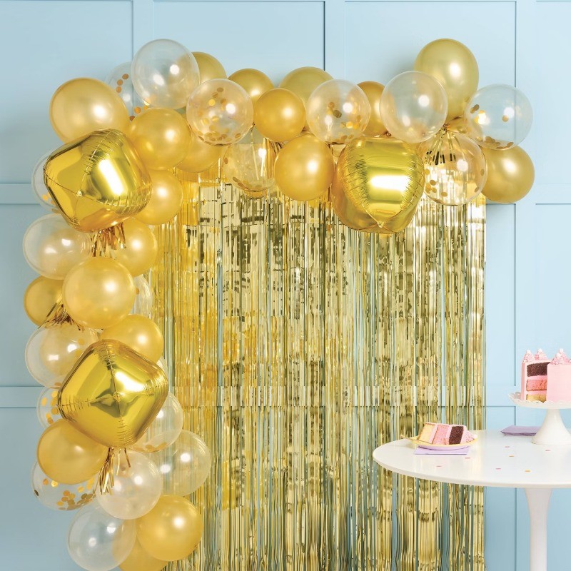 48ct Balloon Arch Garland Décor Kit with Backdrop Gold – Spritz
