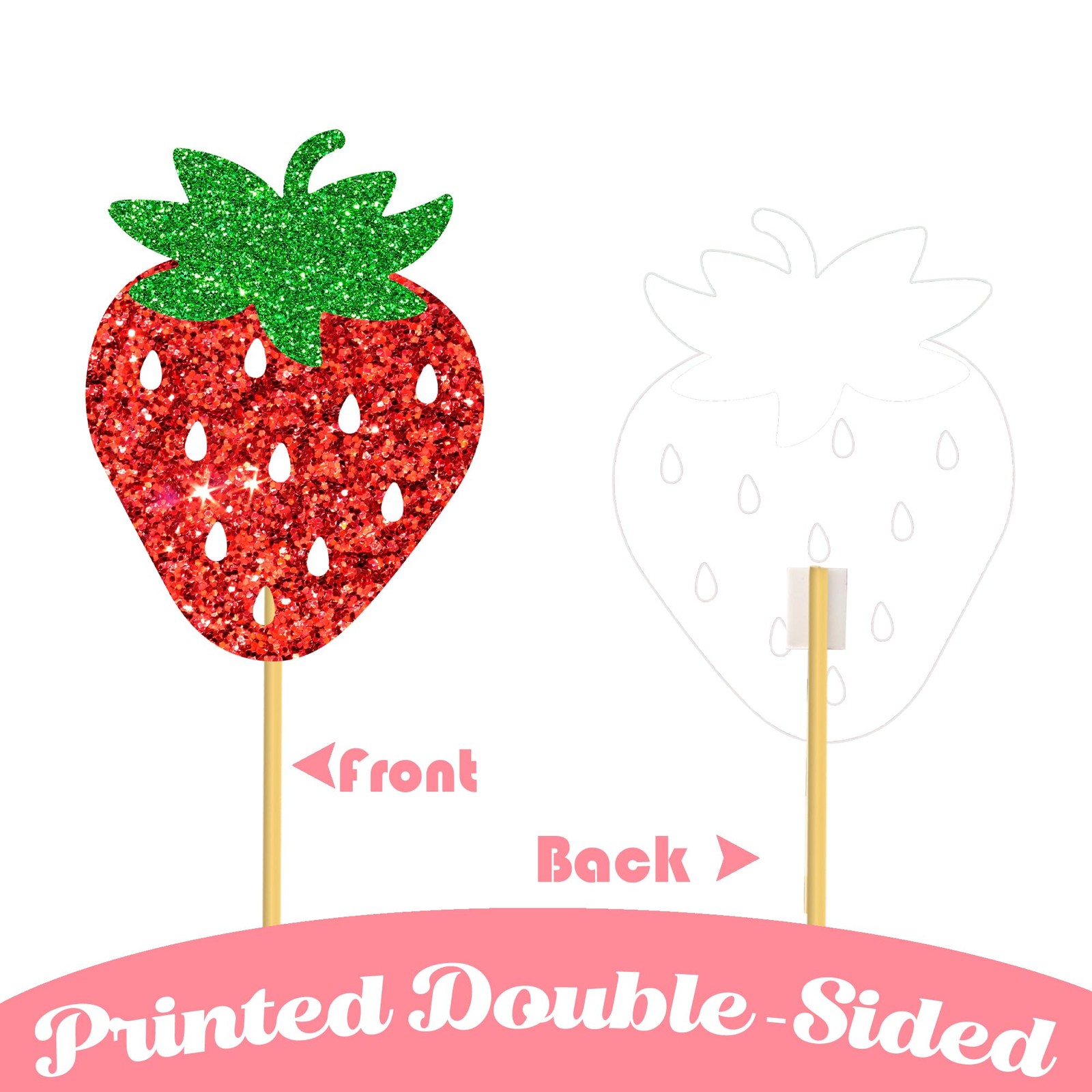 16 PCS Strawberry Sweet One Centerpiece Sticks Berry 1st Birthday Decor