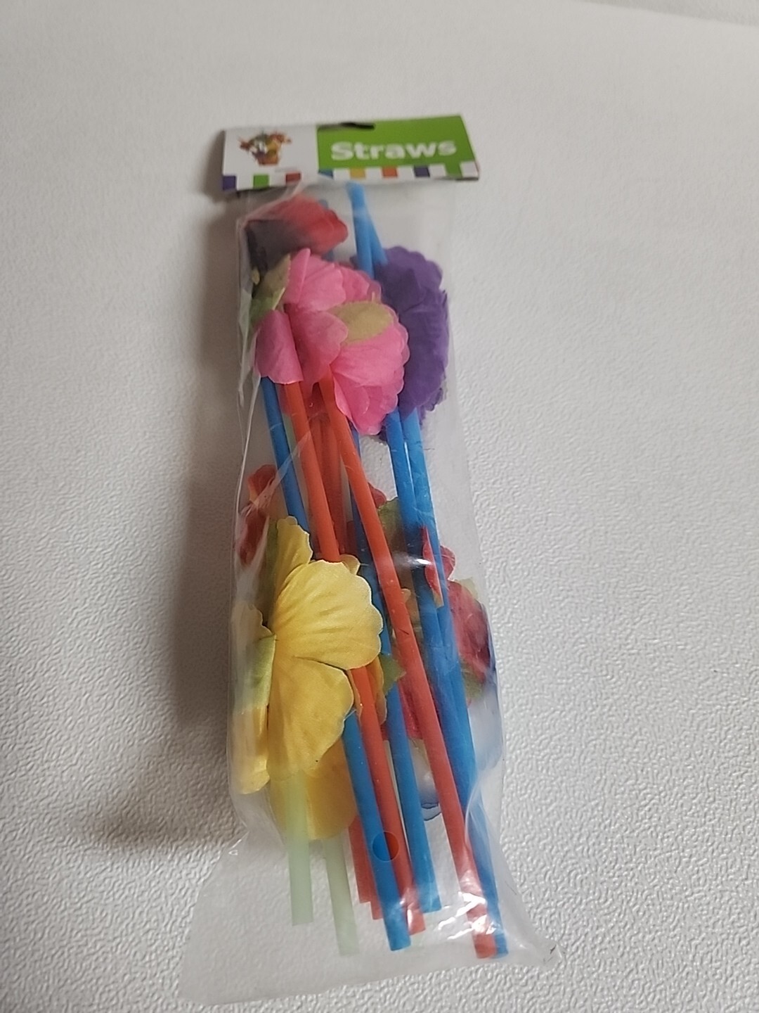 Tropical Flower Straws Party Summer Fun 12 Pc Multi-Color Oriental Trading Luau