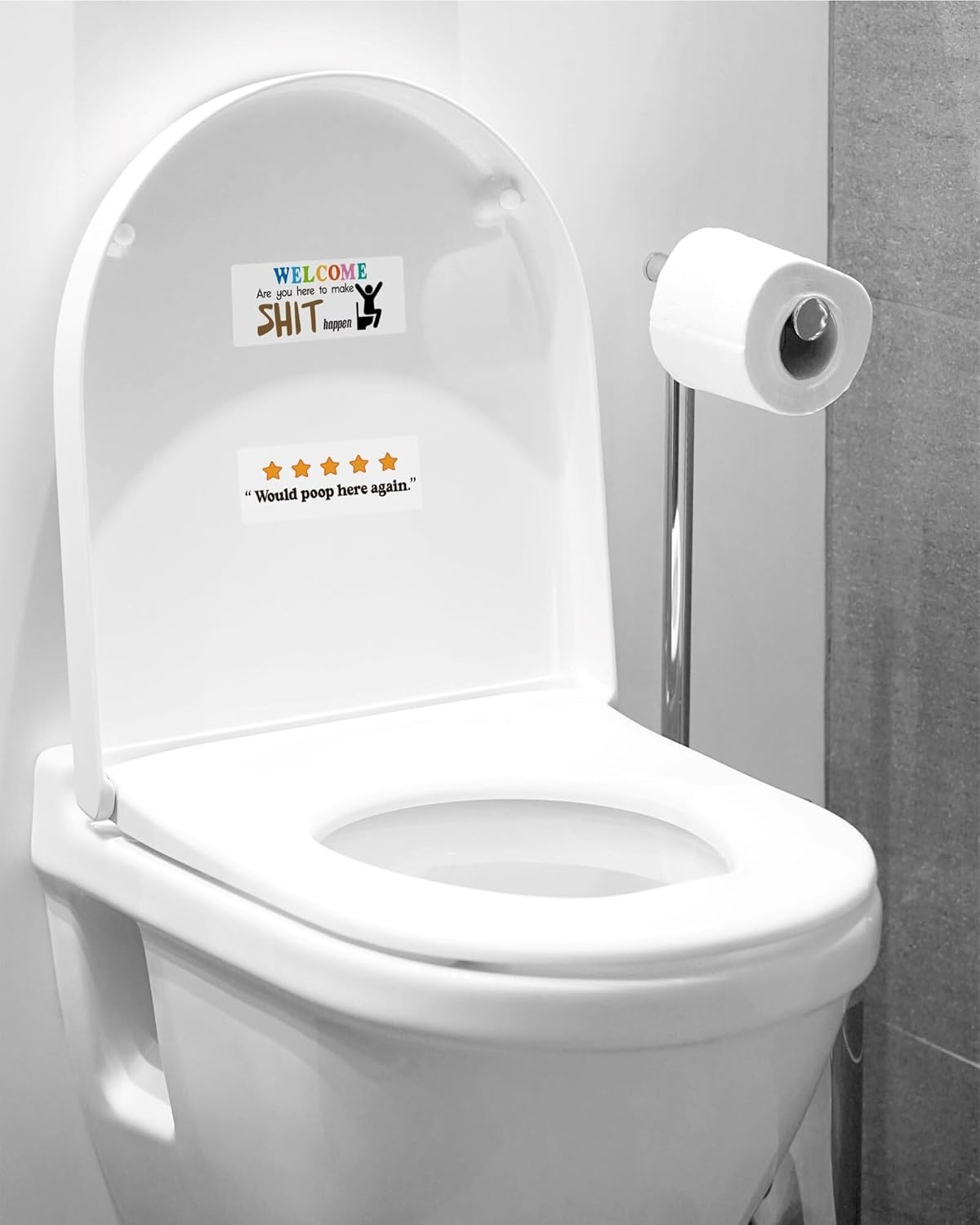 60 PCS Funny Prank Stickers for Porta Potty & Restroom Gags