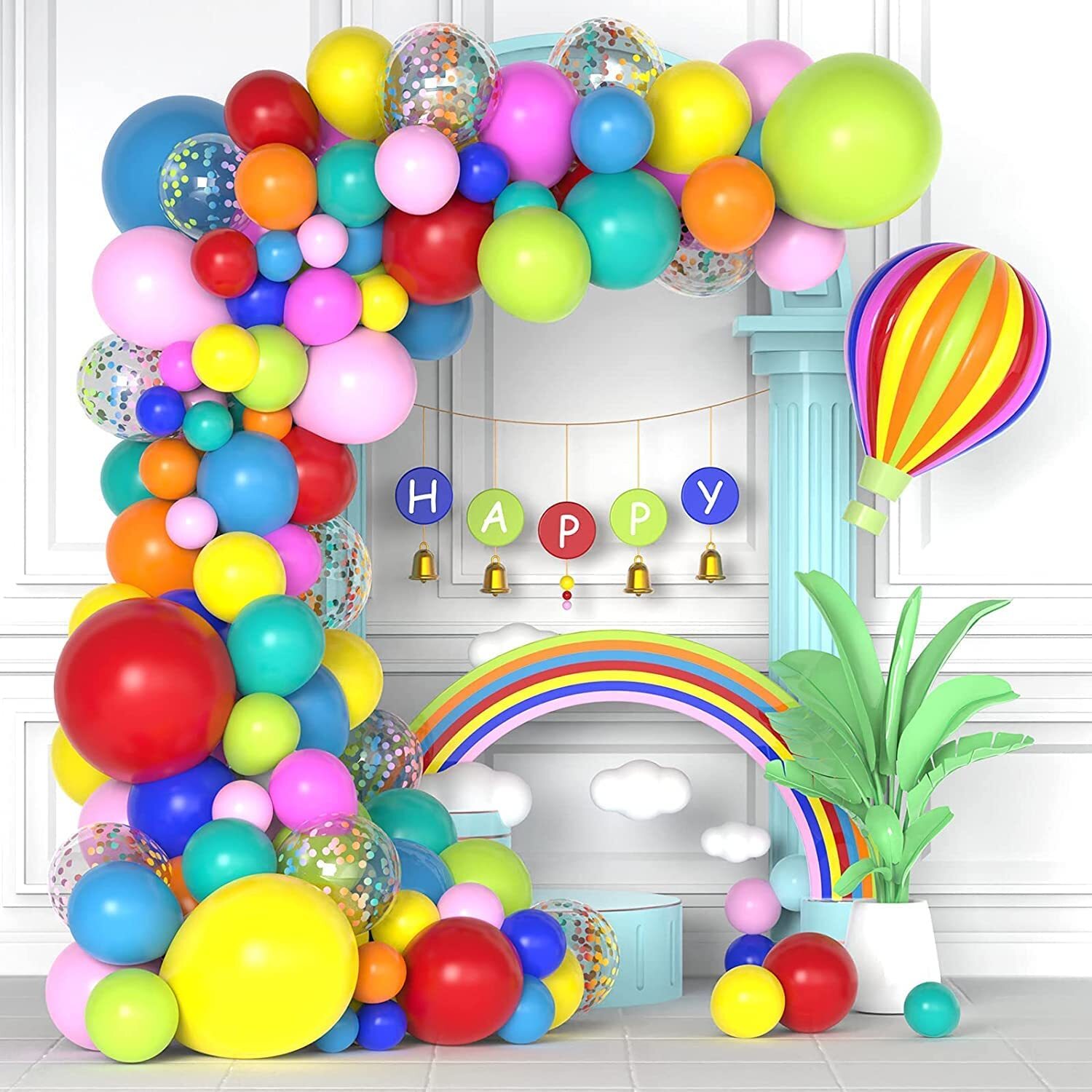 100X Plain Balloons 10″ Happy Birthday Helium LATEX THEME WEDDING DECOR BALOONS