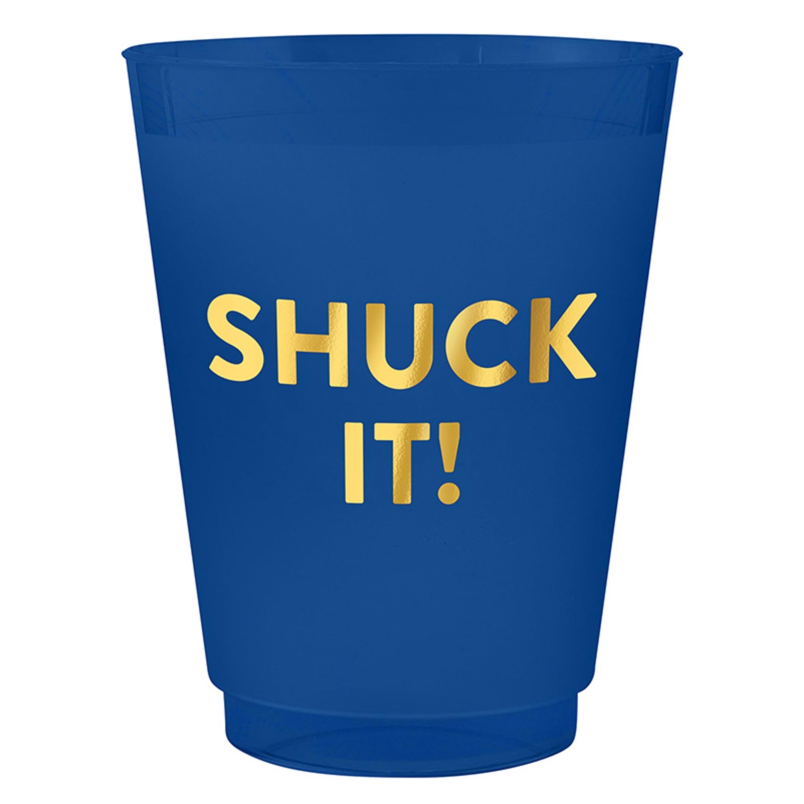 8-Count Reusable BPA-Free Plastic Frost Beverage Cups, 16 Fluid Ounces, Shuck It