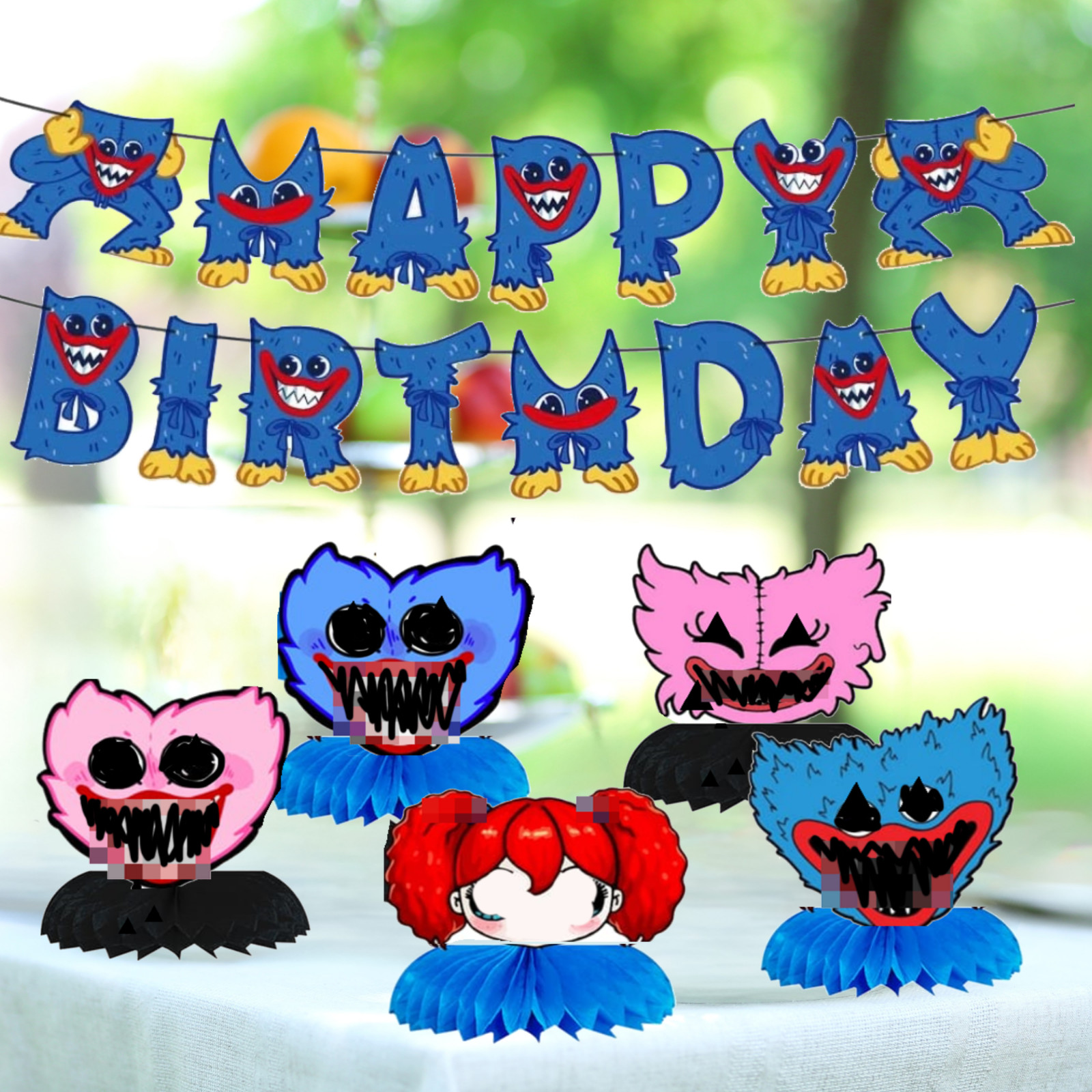 Hugggy Wugggy Party Supplies happy birthday centerpiece decoration cup plate