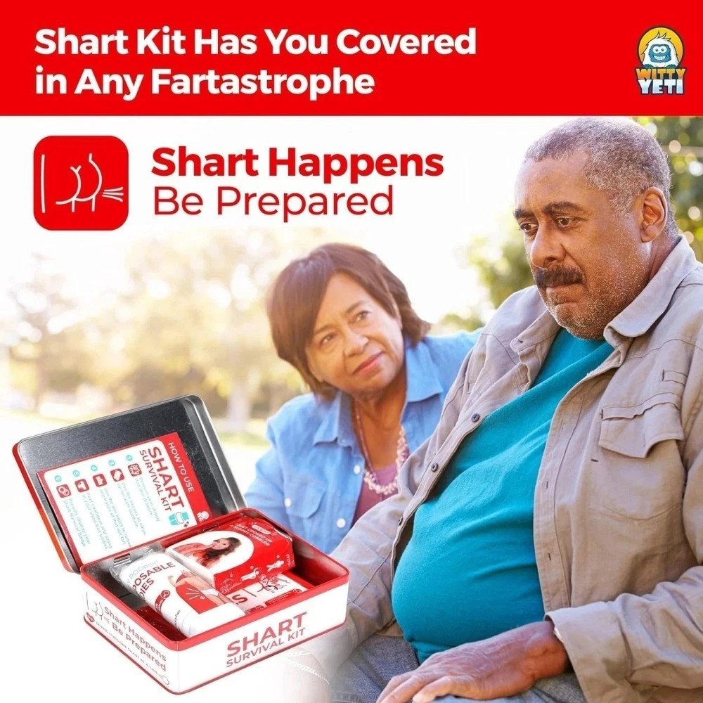 Funny Shart Survival Kit by Witty Yeti. Ultimate Poop Prank Gag Gift April Fools