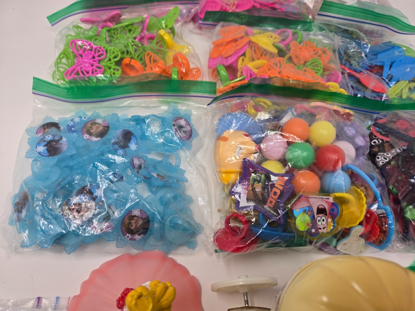 HUGE Vintage LOT of Cake Cupcake Picks Toppers Party Favors Rings Disney LOOK