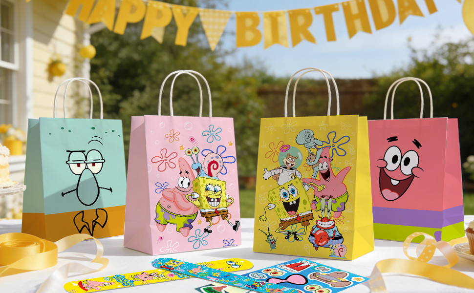 SpongeBob Party Favor SpongeBob Party Supplies Goodie Bags Pens Notebooks Slap